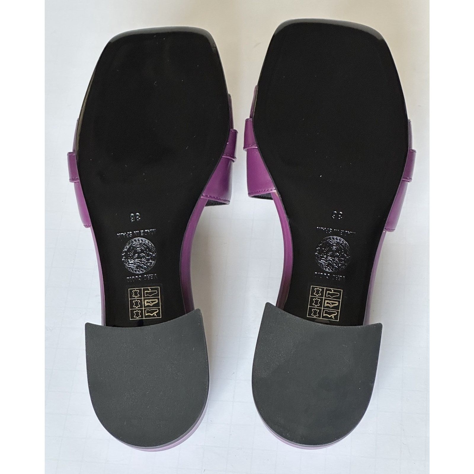 Versace VERSACE Medusa Women's Plum Sandals 6 US (36 Euro) 1014748 Size US 6 / IT 36 - 13 Thumbnail