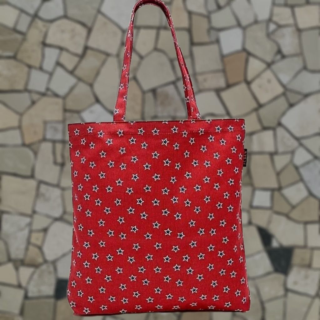 J.Crew J. Crew Tote Bag Red White Blue Canvas 16.5x15x3 Women Patriotic Shopping/Beach Bag Size ONE SIZE - 1 Thumbnail