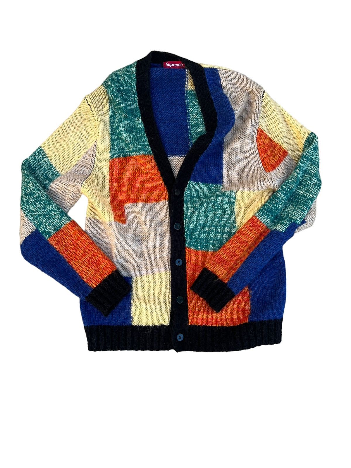 Supreme Supreme Patchwork Mohair Cardigan M | Grailed