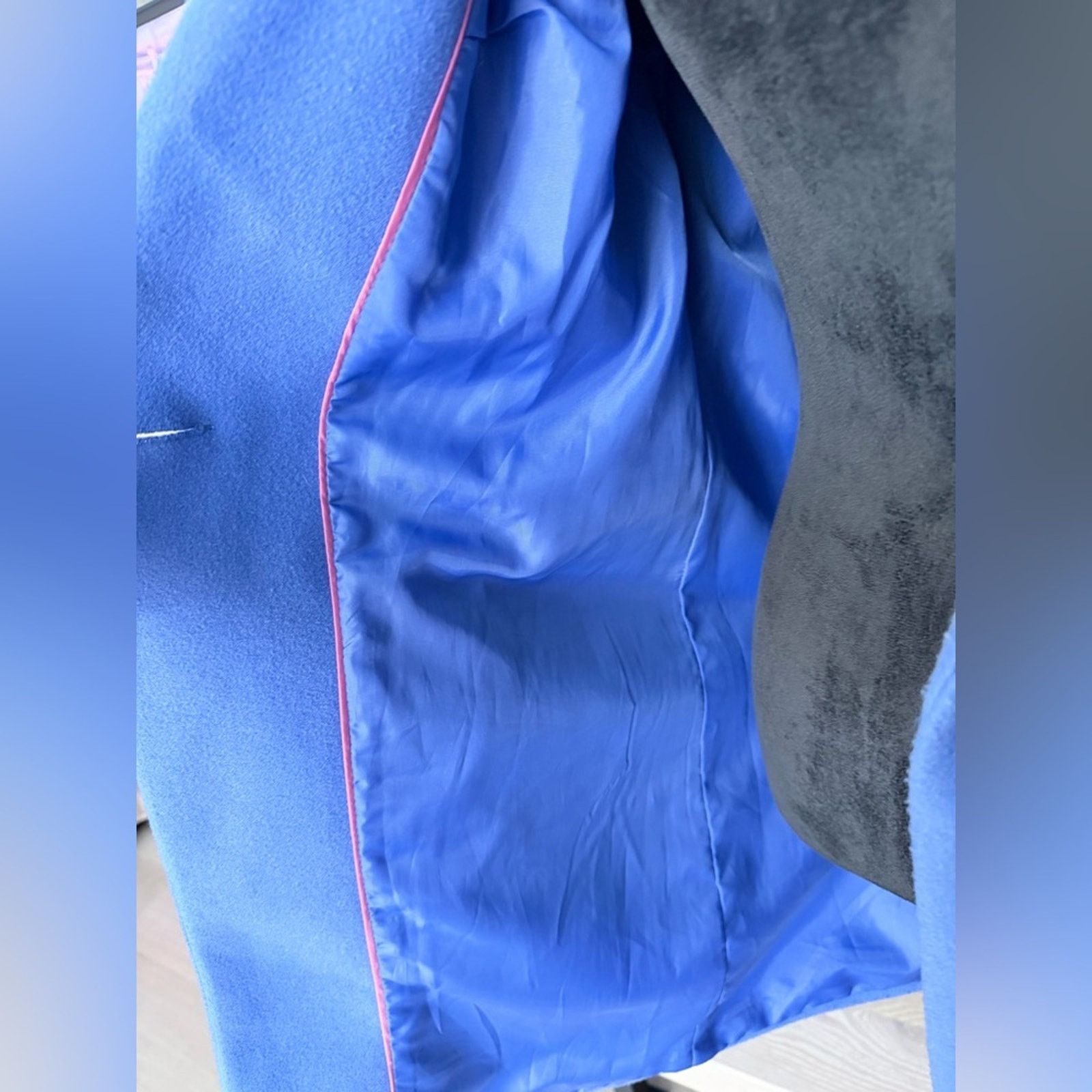 Other New Wool Cashmere Blue with Pink Trim Coat size M Size M / US 6-8 / IT 42-44 - 2 Thumbnail