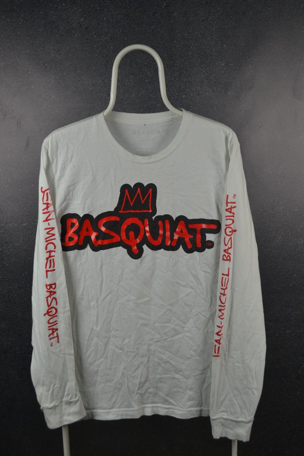 Sweatshirt Homme Urban Streetwear à Motif Basquiat - Coupe Classique, Col Tissé (241 G)