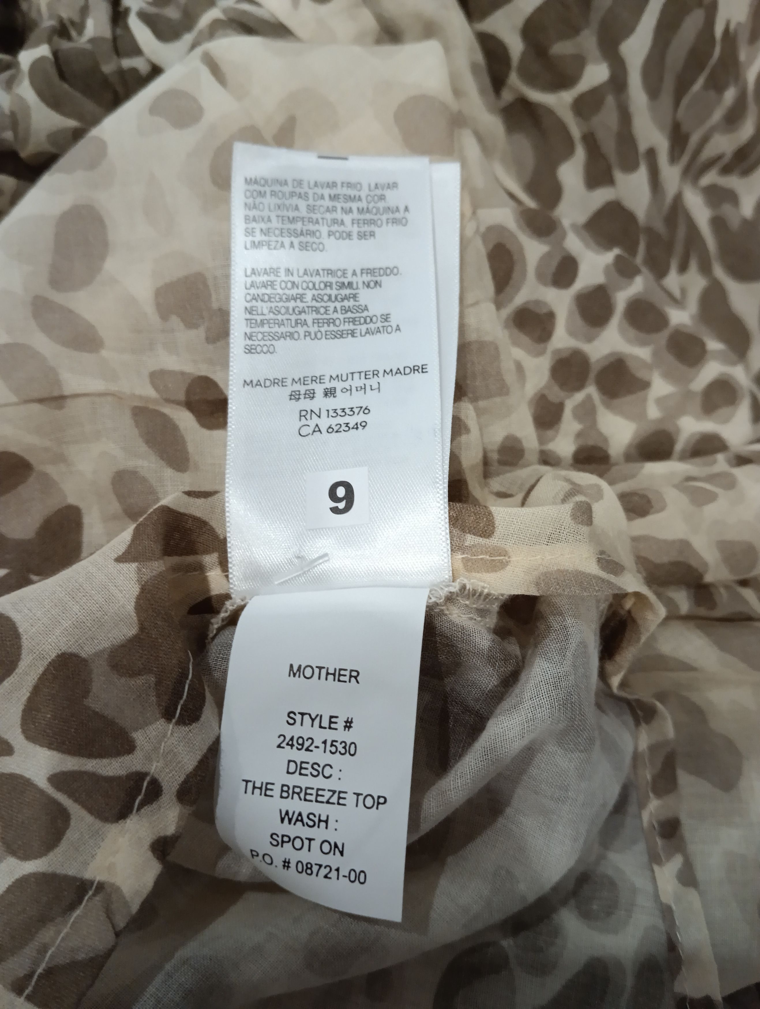 MOTHER MOTHER Blouse The Breeze Top size M Size M / US 6-8 / IT 42-44 - 11 Thumbnail