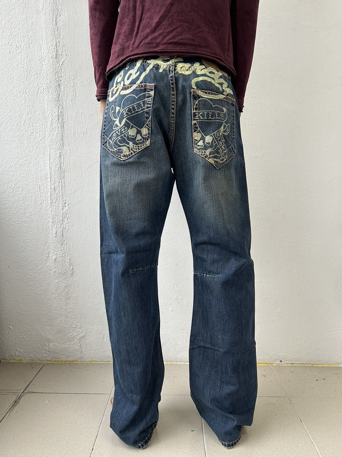 Ed Hardy KILLS LOVE Skull Logo Ed Hardy Jeans Size US 32 / EU 48 - 25 Thumbnail