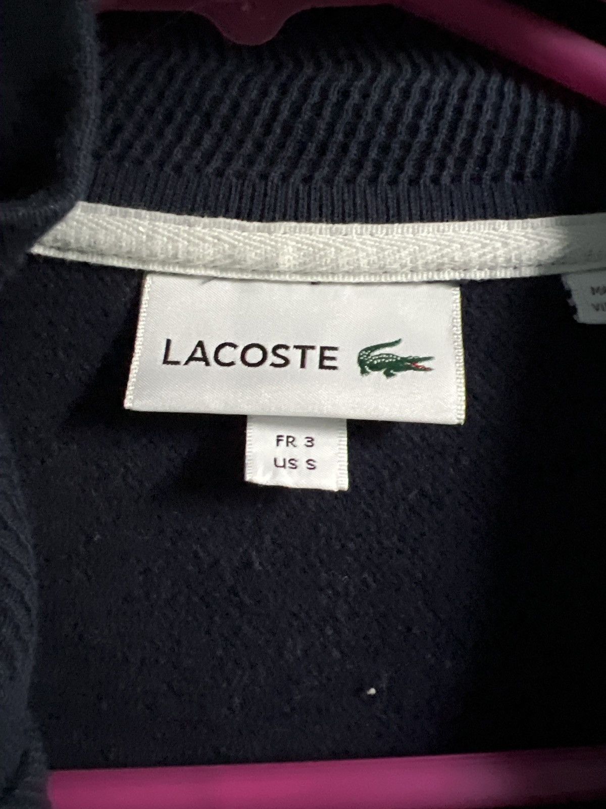 Lacoste Lacoste ZIP-UP PIQUÉ FLEECE JACKET Size US S / EU 44-46 / 1 - 3 Thumbnail