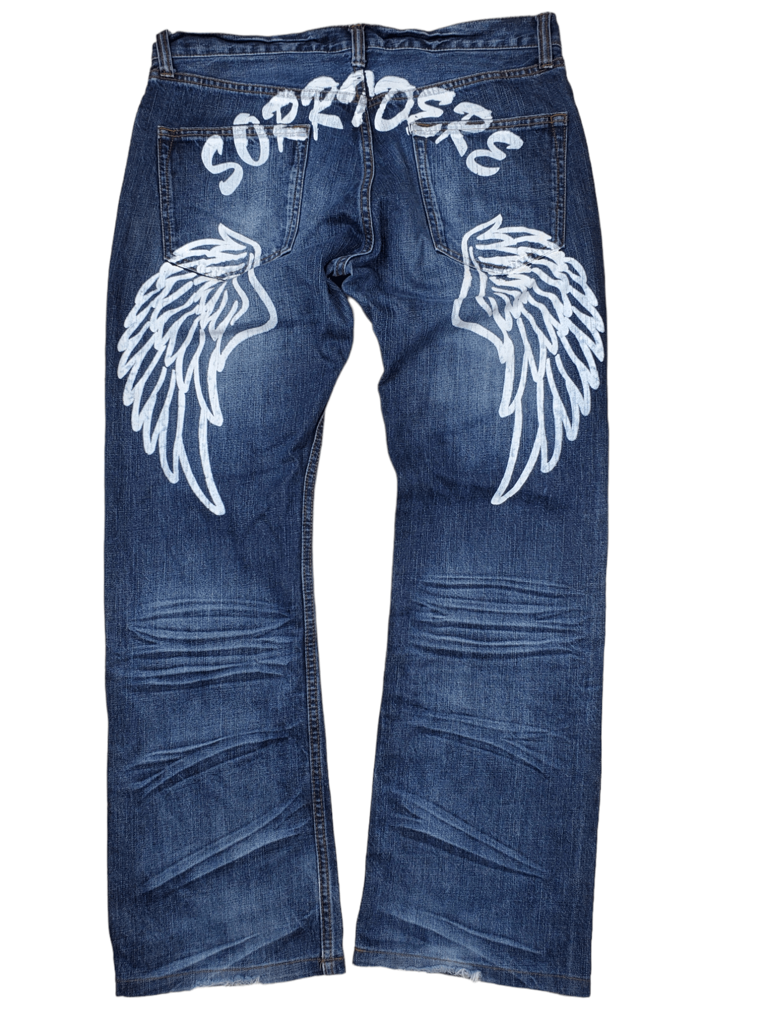 Japanese Brand × Vintage 🔥Vintage Denim Sorridere Flared Wing 🔥 Size US 34 / EU 50 - 1 Thumbnail
