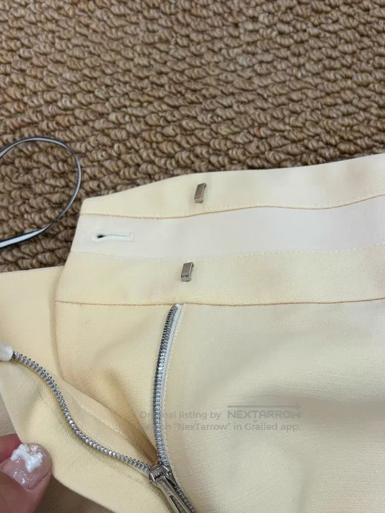 Hermes Hermes Goat Yellow Wool and Silk Patchwork Pants Size 42" / US 20 - 7 Thumbnail
