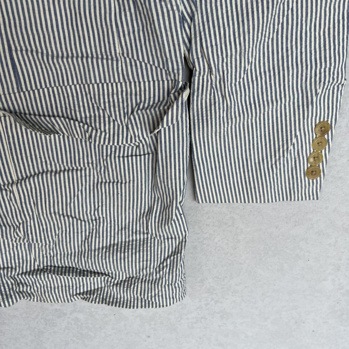 Other Vintage Ralph Lauren White And Blue Striped Blazer Size L Size L / US 10 / IT 46 - 4 Thumbnail