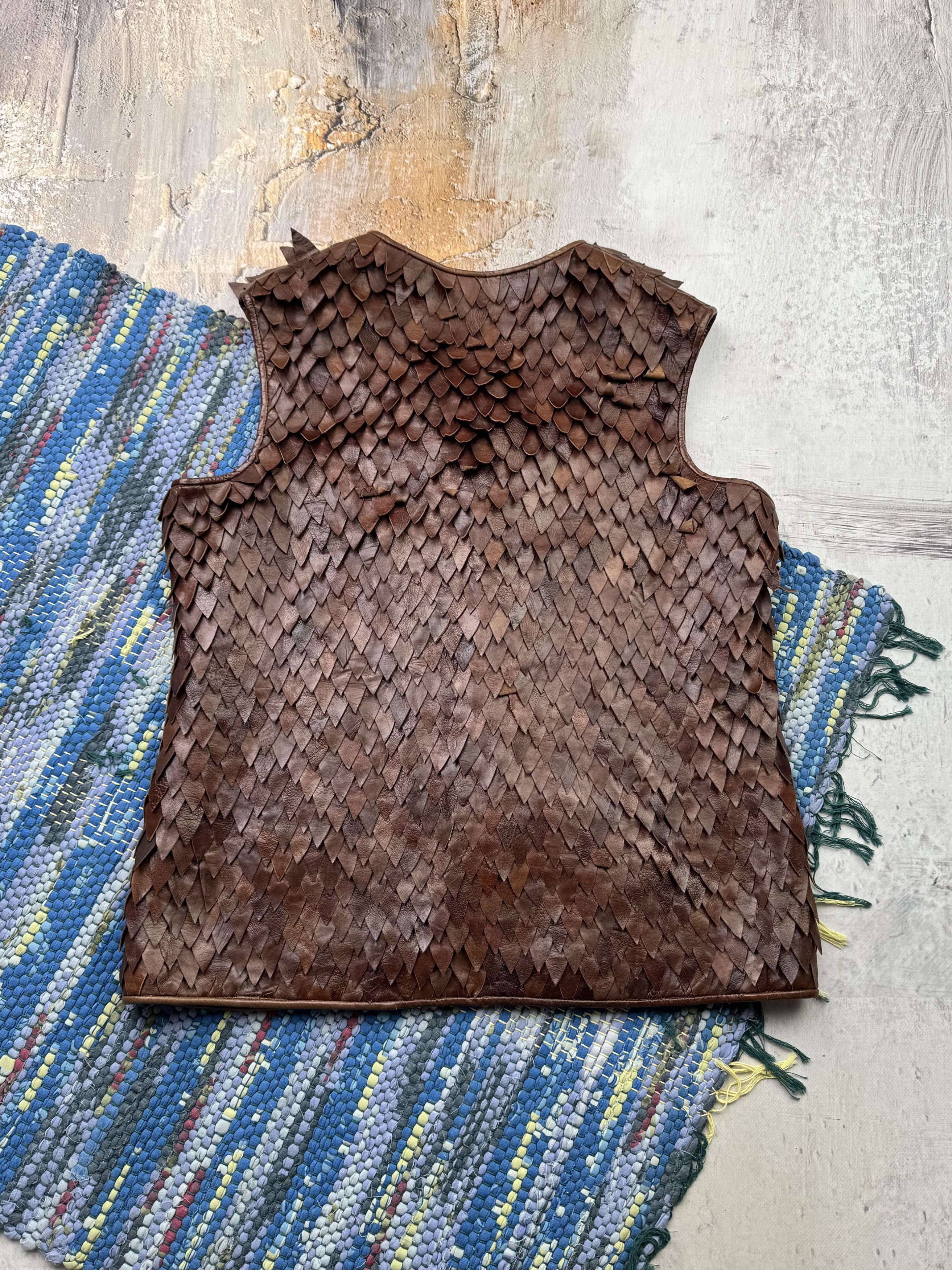 Japanese Brand Vintage Leather Vest D15 A786(577) Size M / US 6-8 / IT 42-44 - 6 Thumbnail