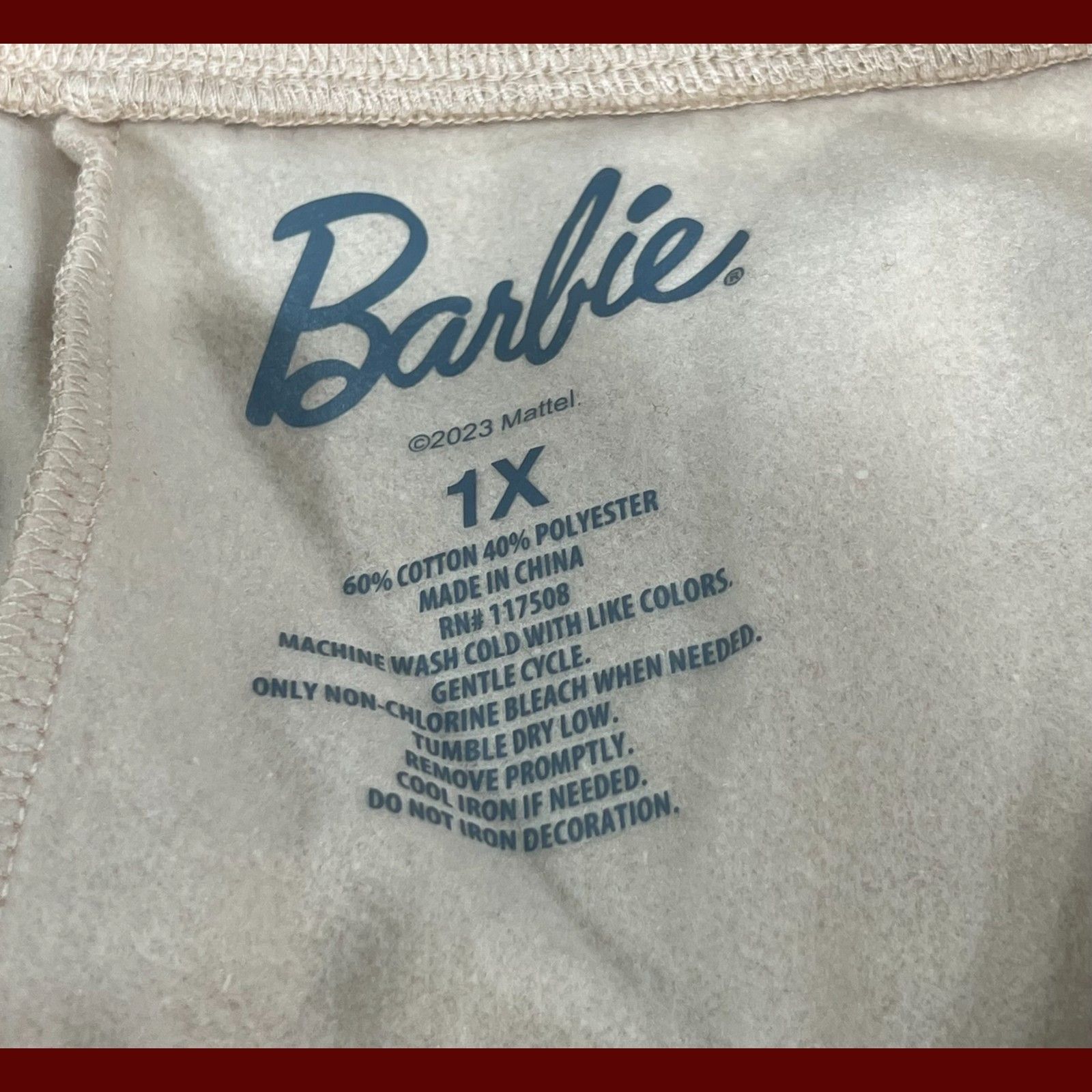Other Mattel - Barbie - Women's Sweatpants - Beige - 1X Size 40" / US 18 - 10 Thumbnail
