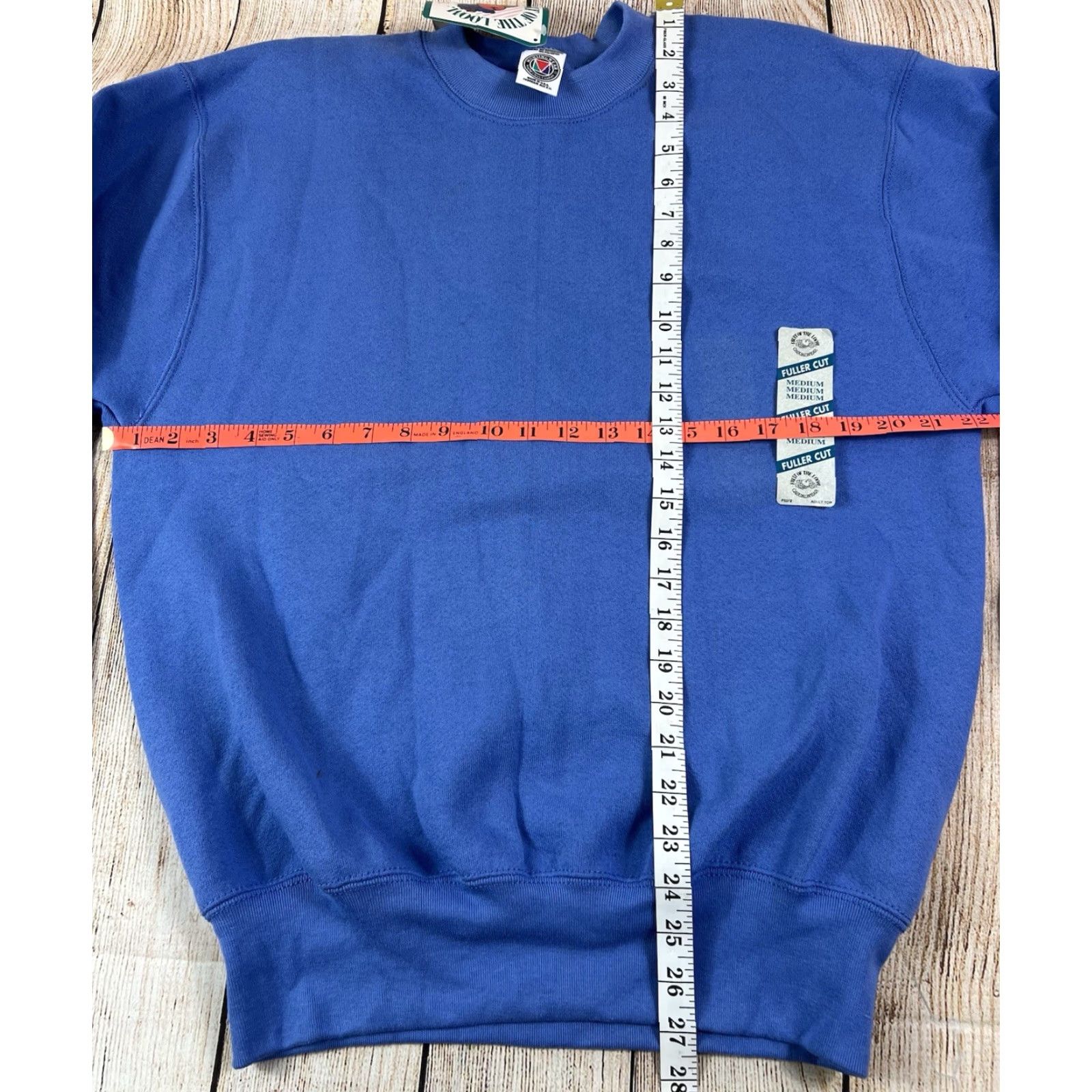 Fruit Of The Loom VINTAGE Fruit of the Loom Sweatshirt Crewneck Women’s M Blue Raglan Sleeve With Tags 90s USA USA 90s Size M / US 6-8 / IT 42-44 - 6 Thumbnail