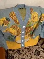 Other Unisex Cardigan Sweater Harajuku Sunflower Size M / US 6-8 / IT 42-44 - 4 Thumbnail