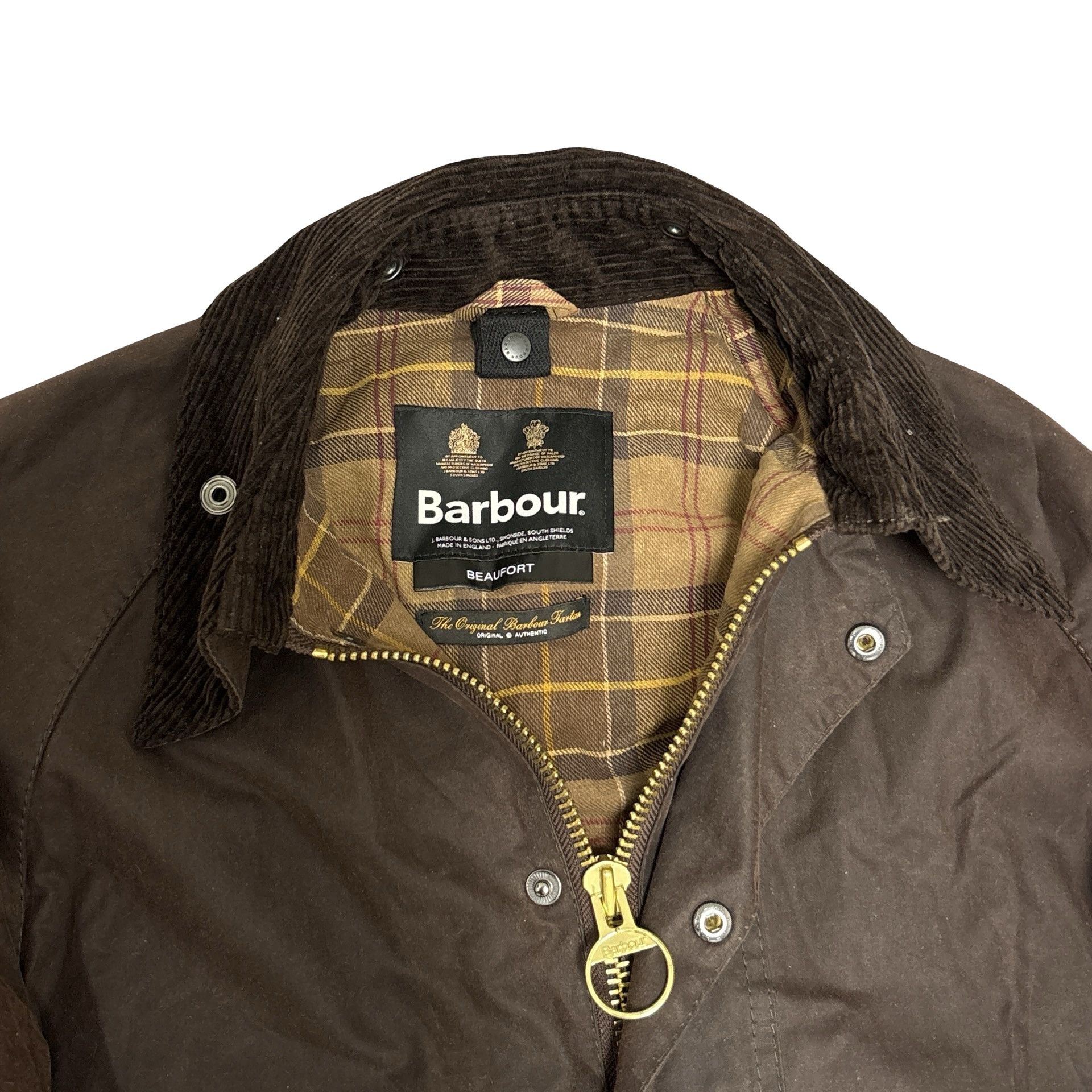 Barbour Barbour Beaufort Wax Jacket Made In England Tartan Lined Size US S / EU 44-46 / 1 - 6 Thumbnail