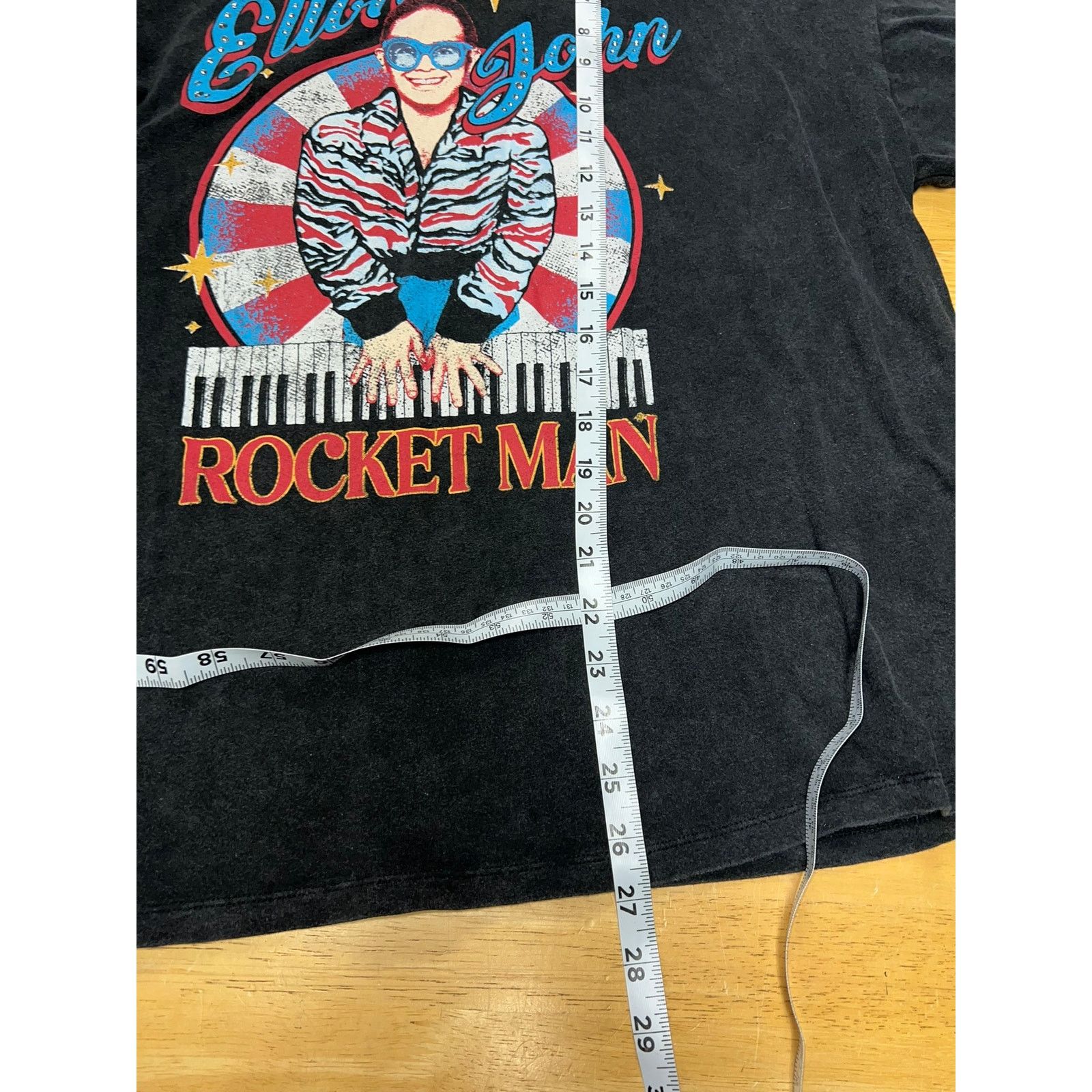 Band Tees Womens Elton John Rocket Man Shirt Graphic Music Tee Top 2XL Size XXL / US 16-18 / IT 52-54 - 10 Thumbnail