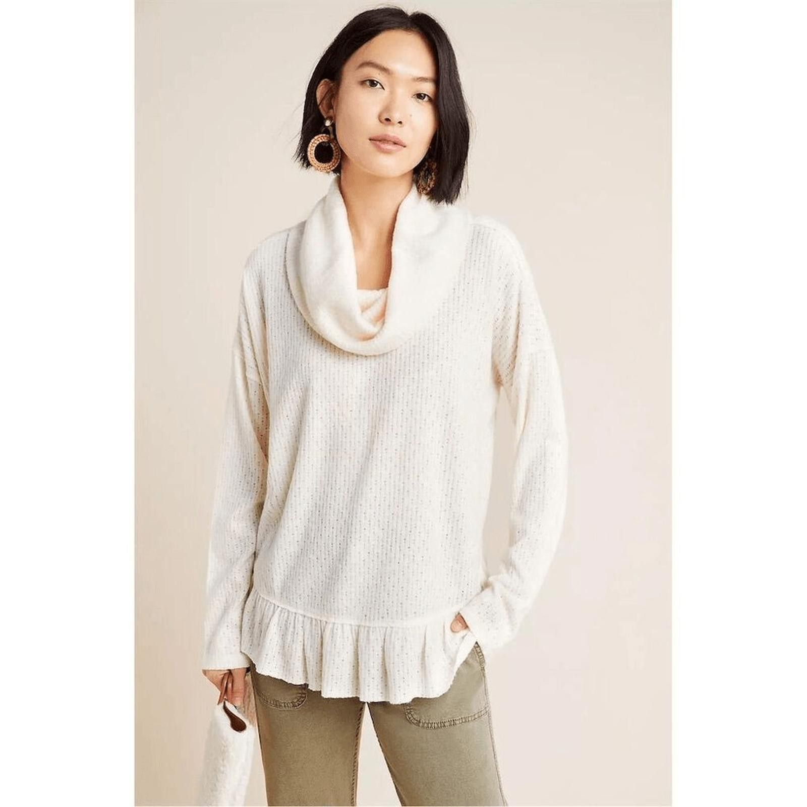Marvel Comics Maeve Ivory Ruffled Hacci Pullover Sweater S anthologie Size S / US 4 / IT 40 - 11 Thumbnail