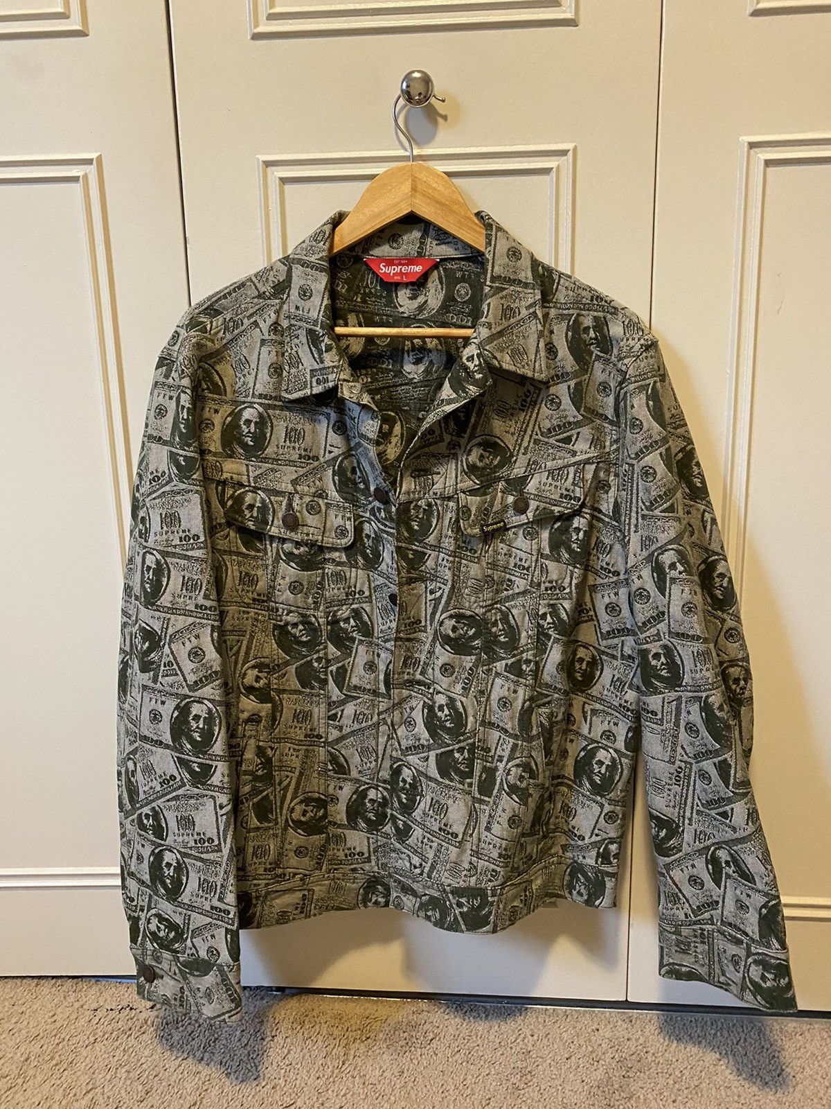 ジャケット・アウター Supreme 100Dollar Bill Trucker Jacket Fall/Winter 2017 Preview – Supreme