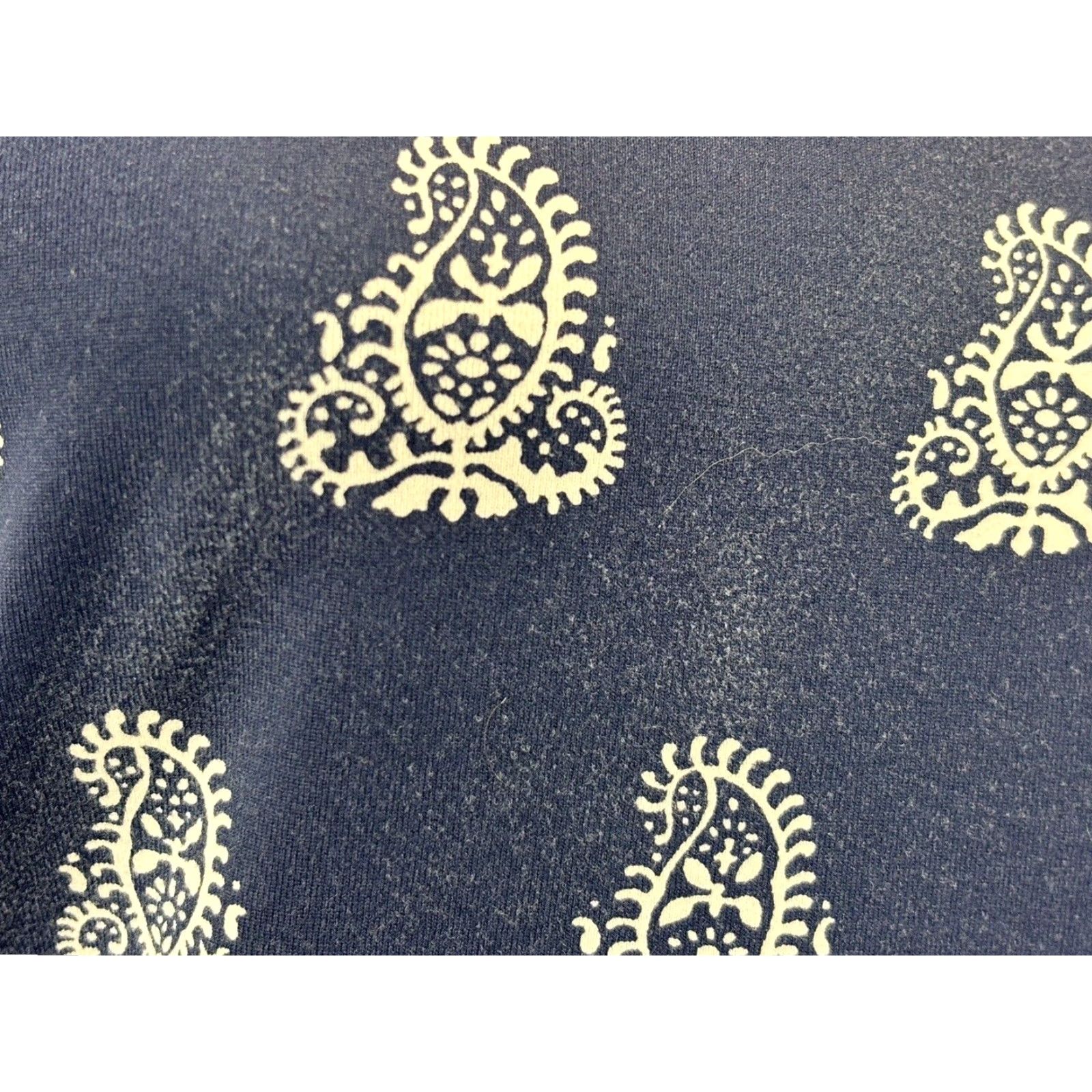 J.McLaughlin J. McLaughlin Women's Paisley Catalina Cloth Shirt Medium Navy Blue Casual Size M / US 6-8 / IT 42-44 - 8 Thumbnail