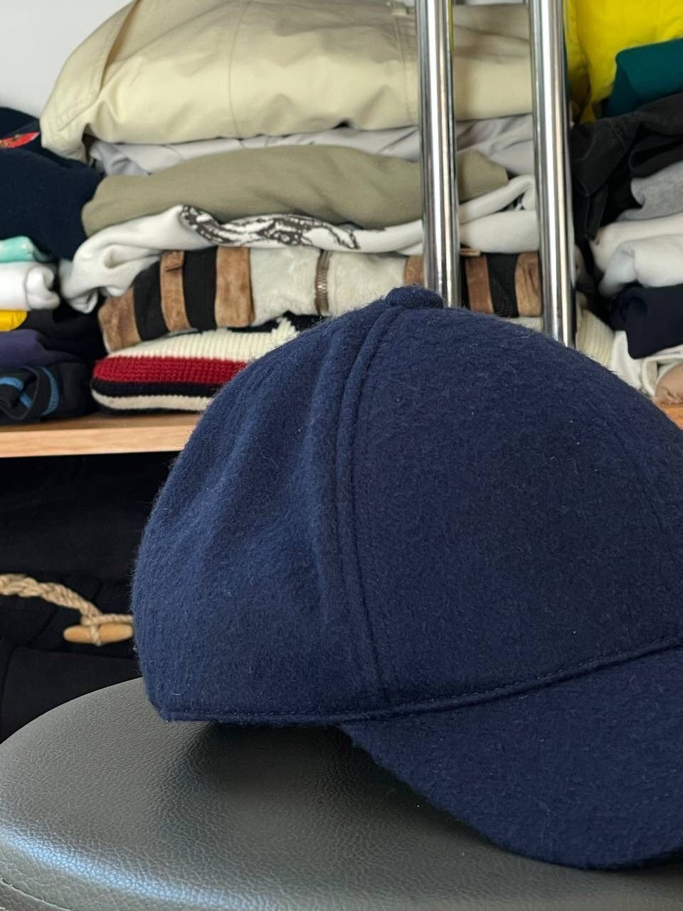 Mulberry Mulberry Wool Luxury Navy Hype Hat Cap Size ONE SIZE - 2 Thumbnail