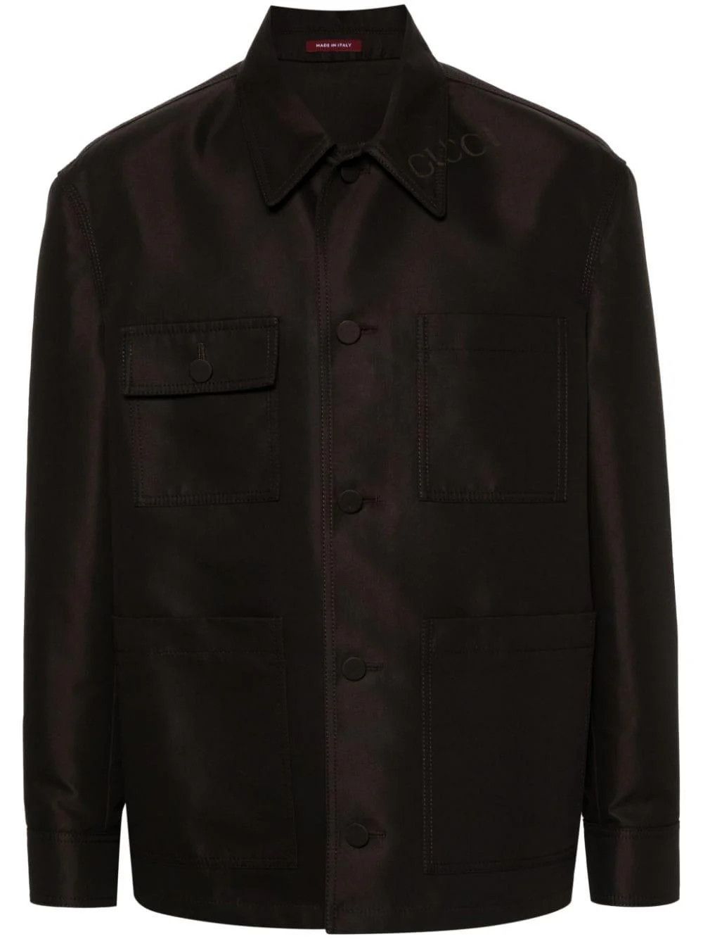 Gucci o1loc1c0226 793549 Technical Cotton Jacket in Brown Size US XL / EU 56 / 4 - 1 Thumbnail