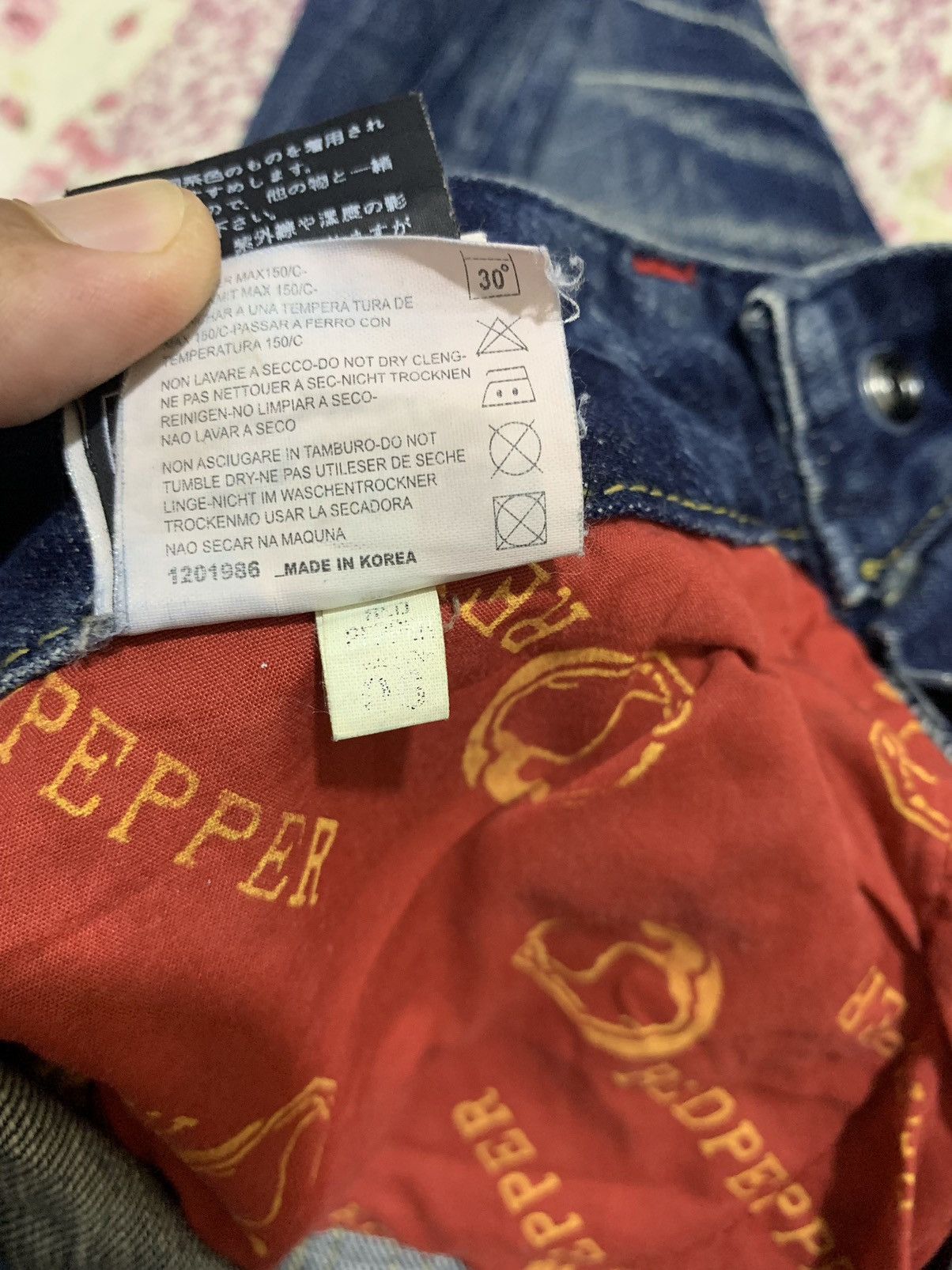 Japanese Brand Red Pepper denim pant red indian design distressed Size 31" - 14 Thumbnail