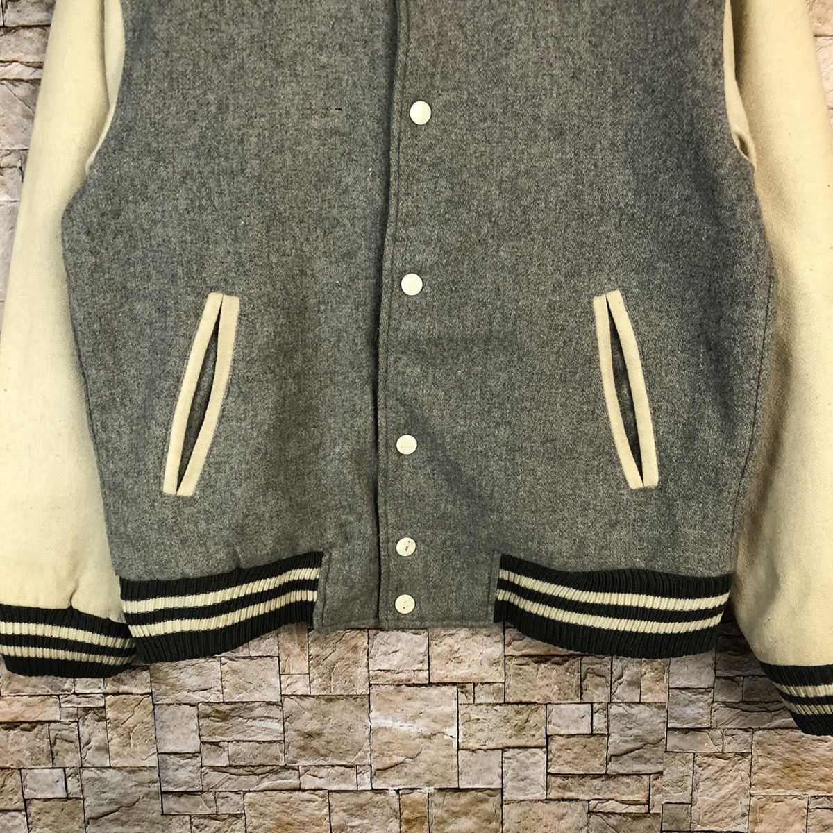 Japanese Brand Fair Mont Grey Bombers Jacket #A1096 Size US S / EU 44-46 / 1 - 6 Thumbnail