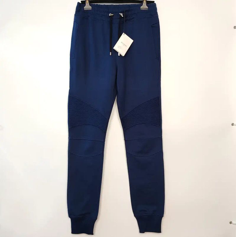 Balmain Balmain Men's Blue Cotton Casual Pants 0089 Size US 30 / EU 46 - 1 Thumbnail