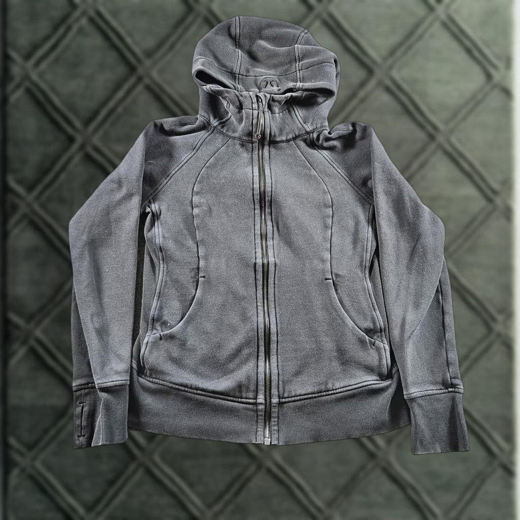 Lululemon Lululemon Scuba Hoodie Womens S/M Gray Full Zip Fleece Logo Thumbholes Size S / US 4 / IT 40 - 1 Thumbnail