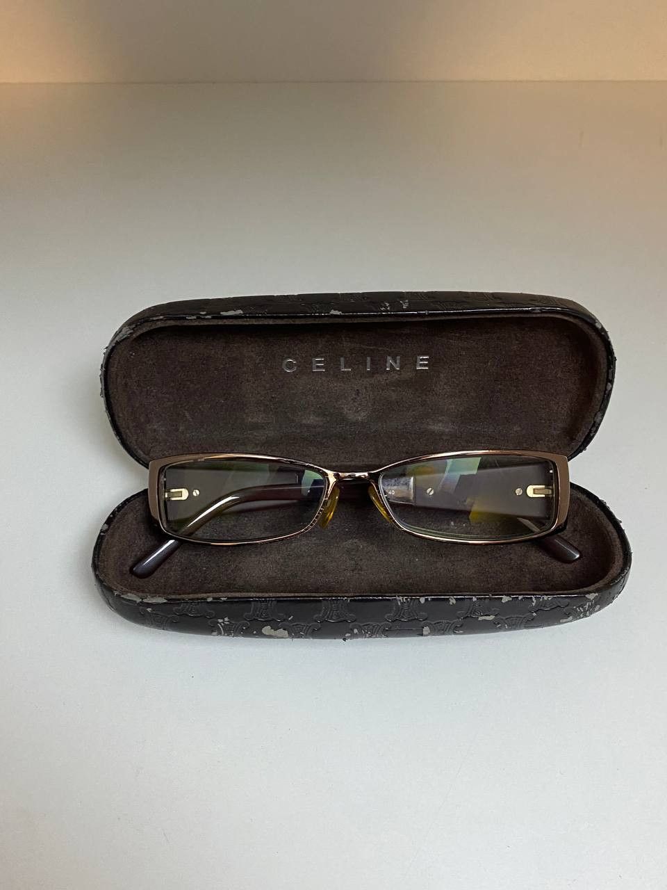 Celine Celine Retro Square Bayonetta Logo Vintage Y2K Eyeglasses Size ONE SIZE - 9 Thumbnail