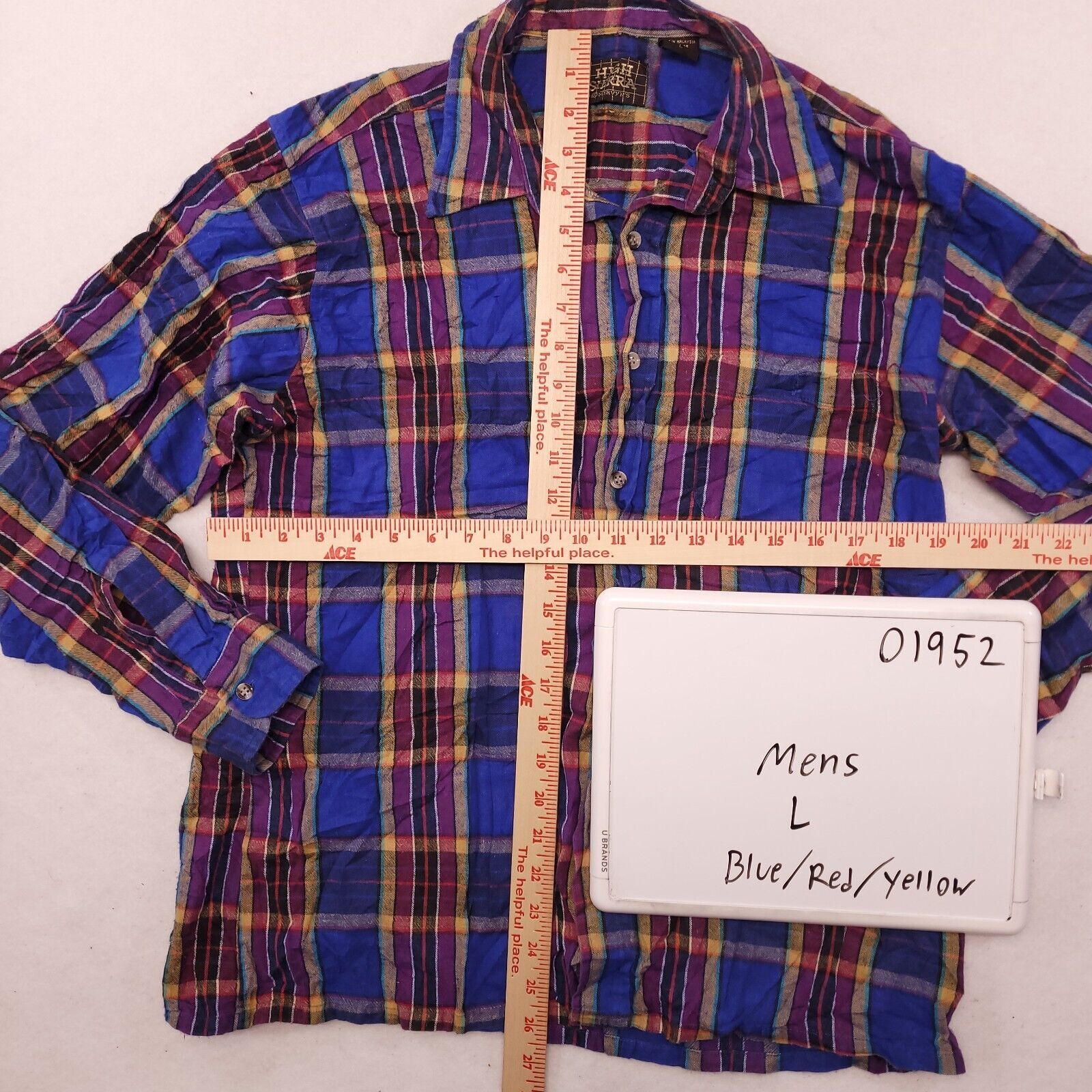 High Sierra High Sierra Tartan Flannel Shirt Mens Size L Blue Red Yellow Size US L / EU 52-54 / 3 - 8 Thumbnail