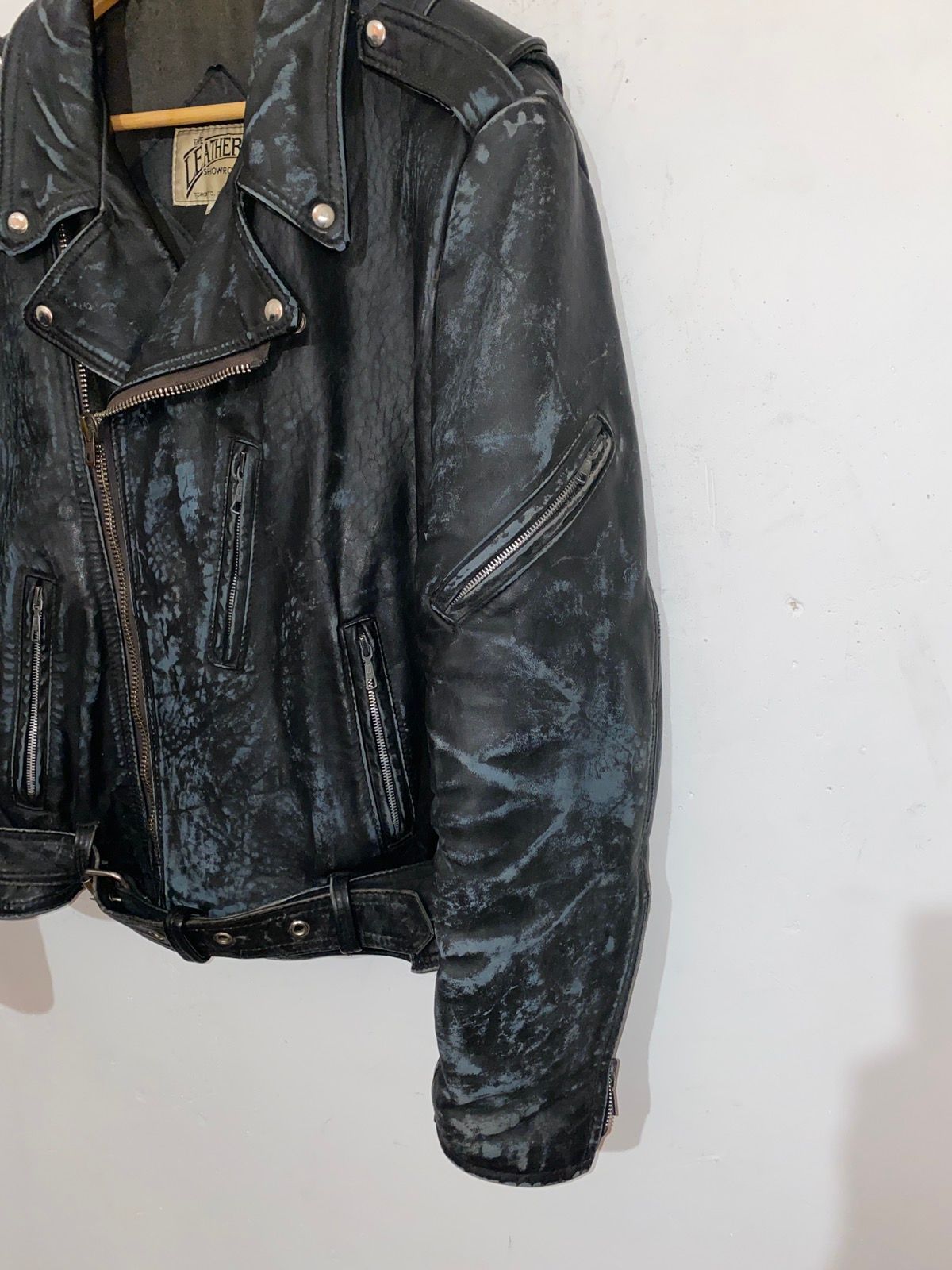 Vintage Rare Vintage True Punk Distressed Leather Biker Jacket | Grailed