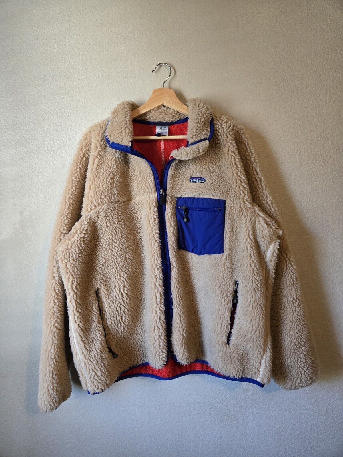 Vintage Patagonia Retro X Oatmeal Deep Pile Jacket XL