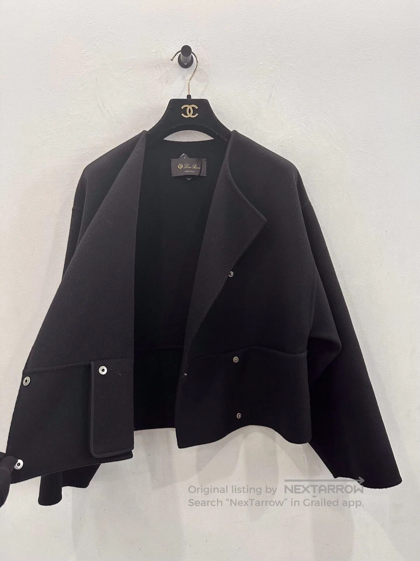 Loro Piana Loro Piana Black Asymmetric Cashmere Jacket. Size XXS / US 00 / IT 34 - 3 Thumbnail