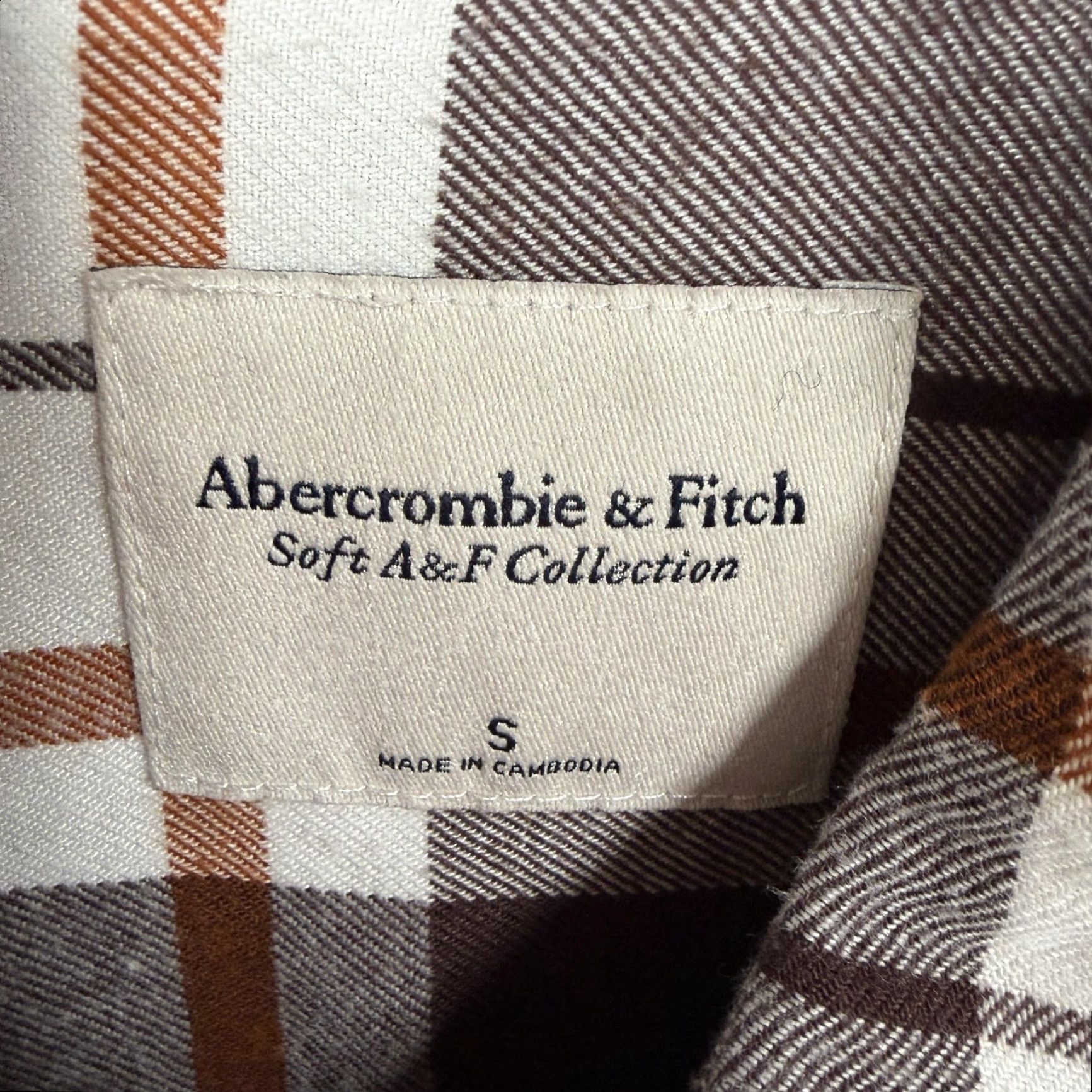 Abercrombie & Fitch Abercrombie & Fitch Flannel Shirt S Brown Plaid Casual Long Sleeve Button-Up Womens Regular Fall Grunge Hipster Pockets Vintage: No Size S / US 4 / IT 40 - 5 Thumbnail