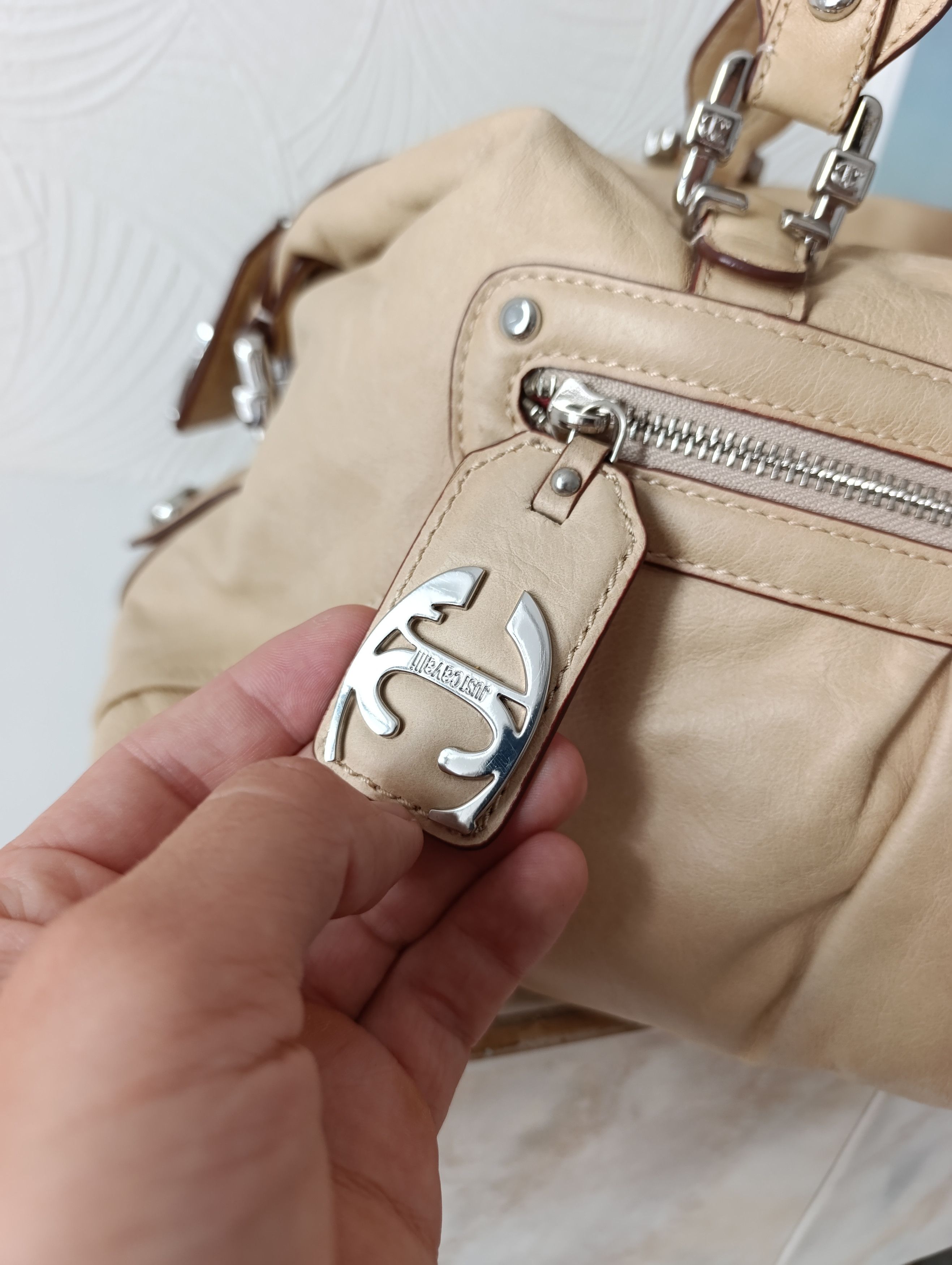 Just Cavalli VINTAGE JUST ROBERTO CAVALLI LEATHER BEIGE BAG Size ONE SIZE - 2 Thumbnail