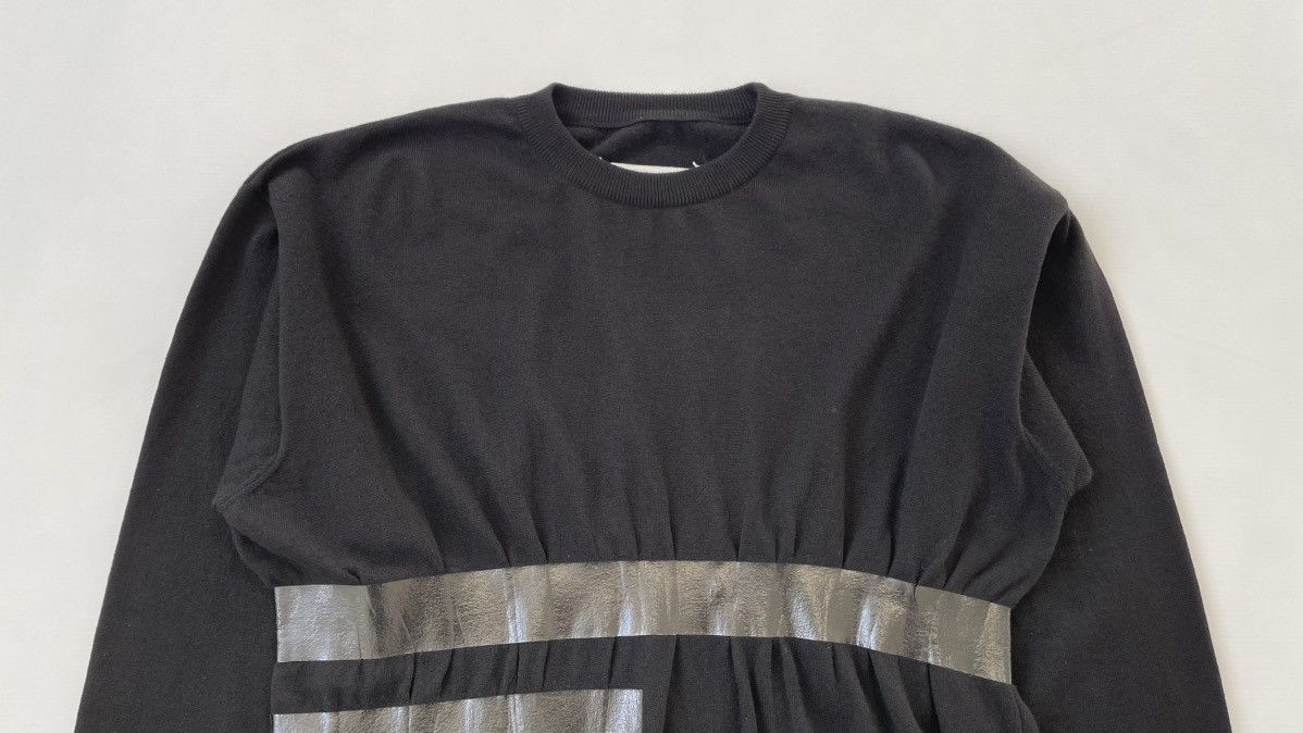 Maison Margiela A/W 09 Black Wool ‘Tape’ Effect Sweater Size US L / EU 52-54 / 3 - 2 Thumbnail