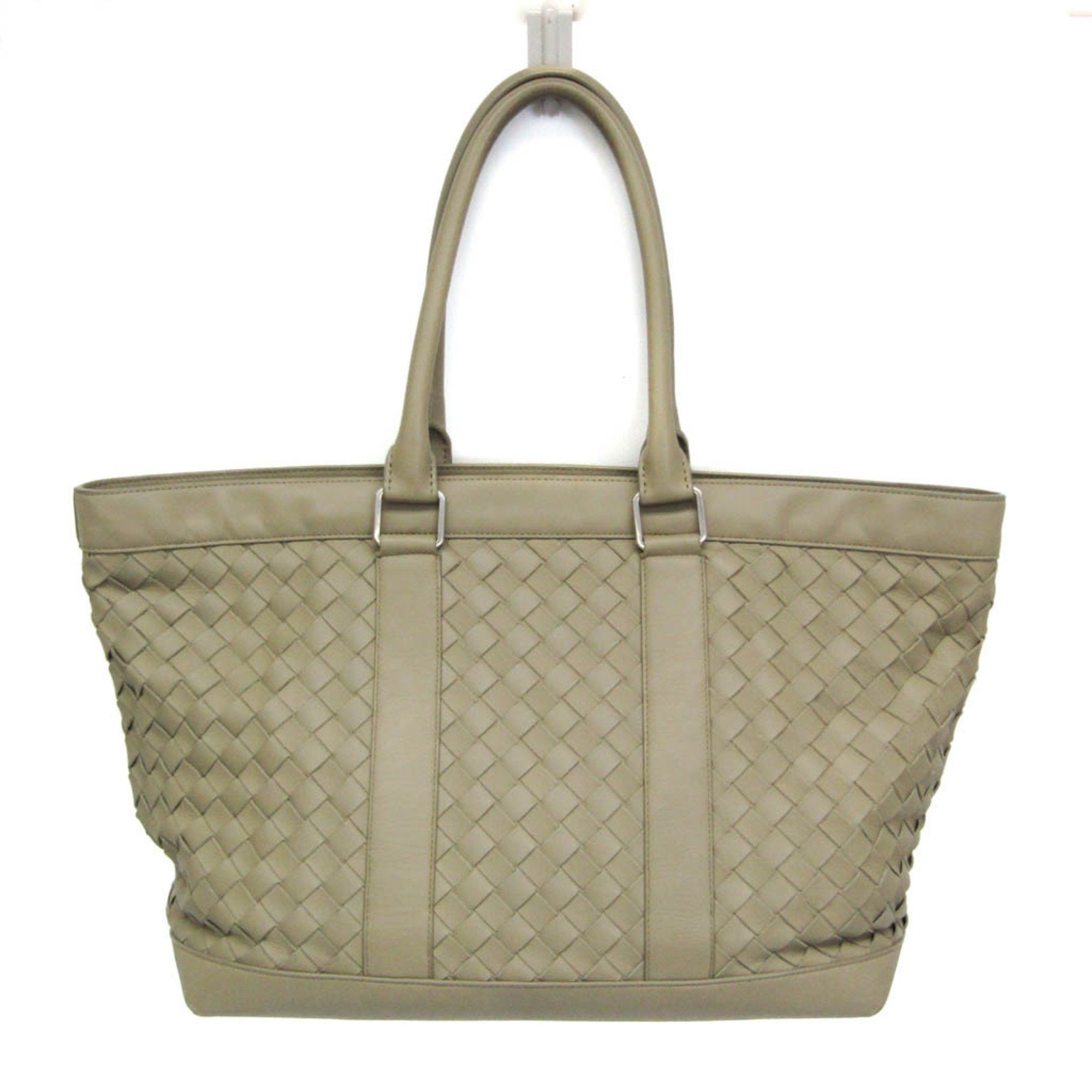 Bottega Veneta Bottega Veneta Intrecciato Big Zipper Tote Bag Men,Women Leather Tote Bag Light Green Size ONE SIZE - 1 Thumbnail