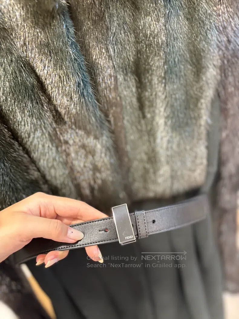 Fendi Fendi High-End Fur-Trimmed Moss Green Cashmere Coat Size XS / US 0-2 / IT 36-38 - 3 Thumbnail