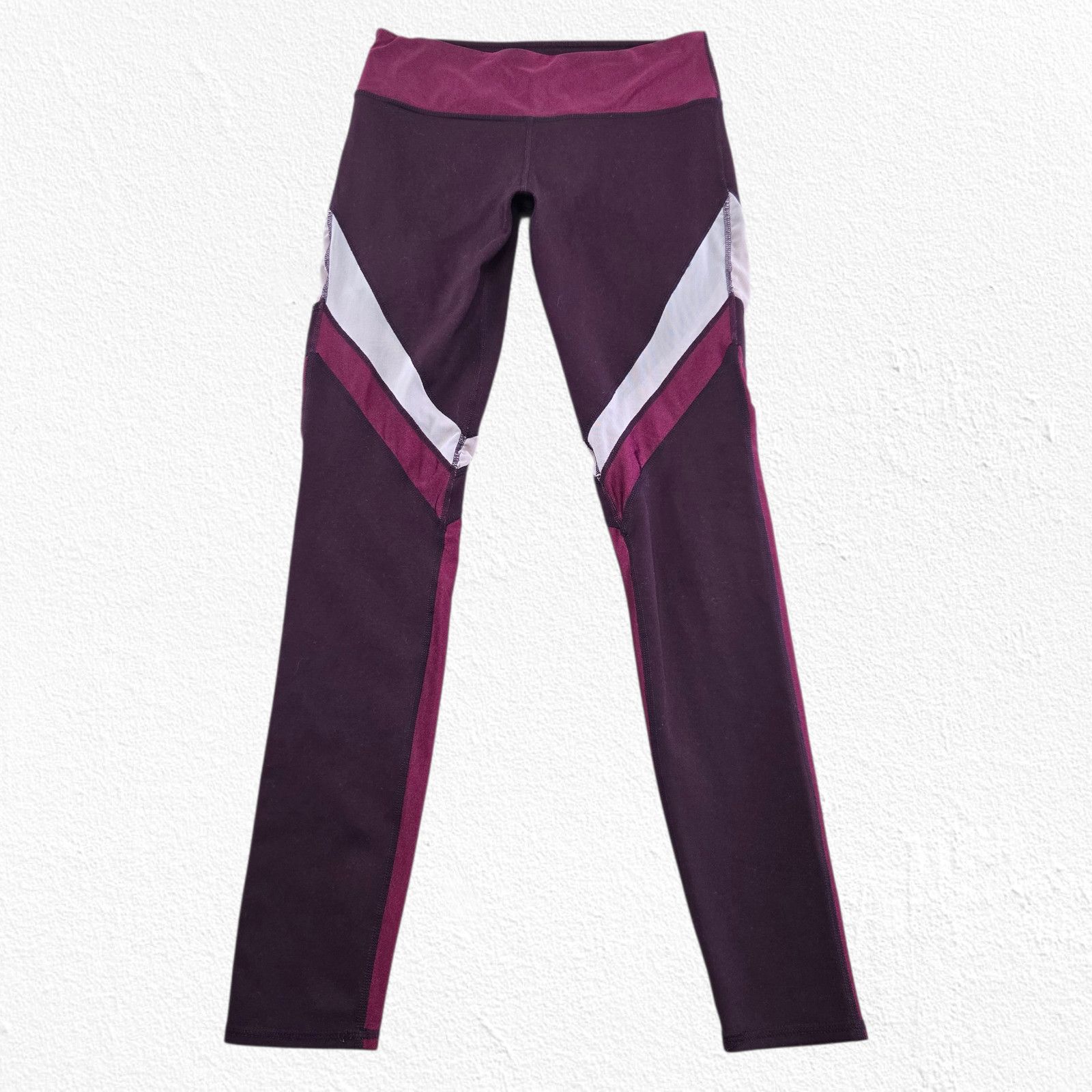 Fabletics Brogan Salar Plum Wine Mesh 7/8 Active Leggings Size XS Size 26" / US 2 / IT 38 - 4 Thumbnail
