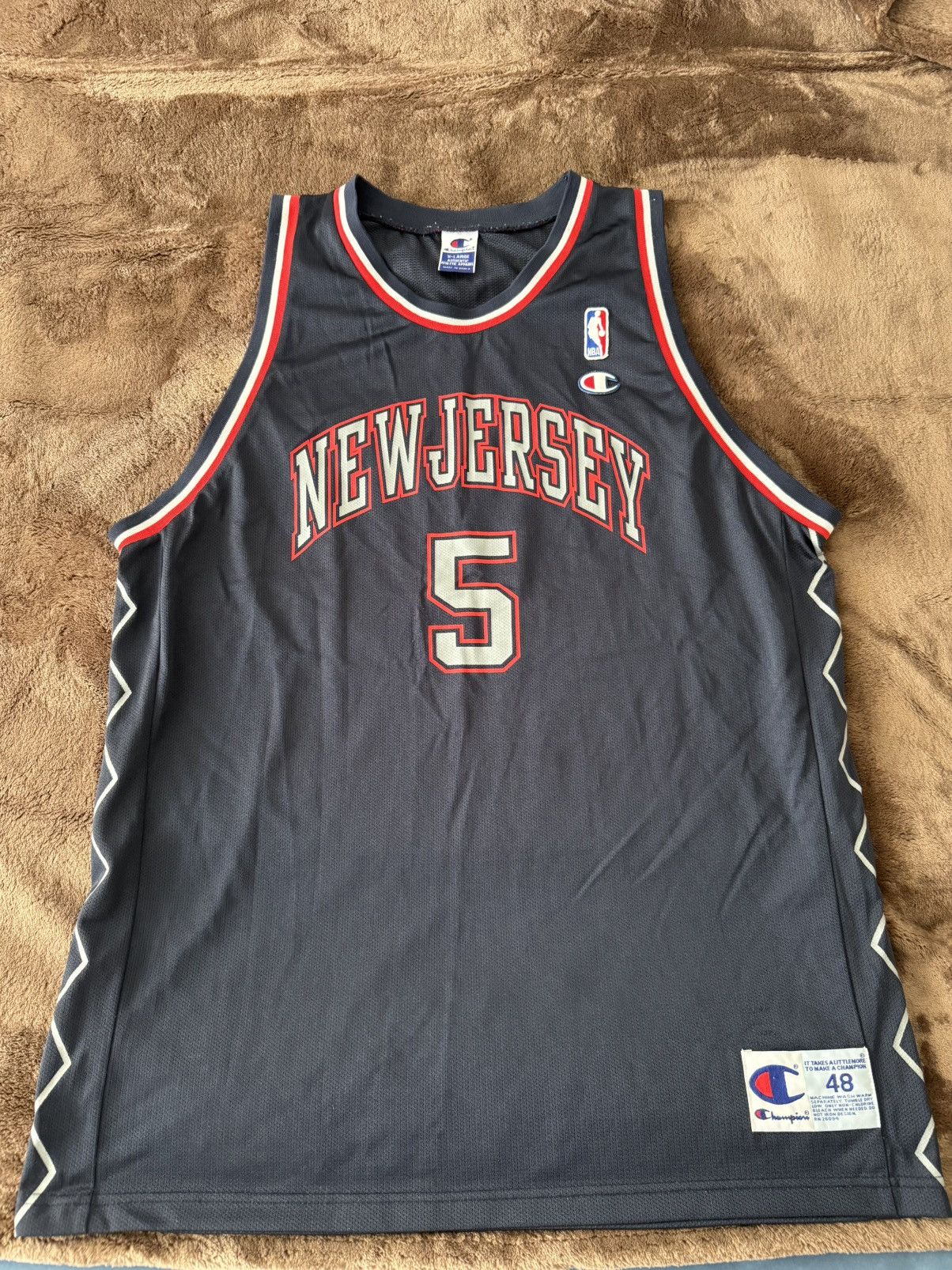 Champion New Jersey Nets Away Throwback Jerseys Size US XL / EU 56 / 4 - 1 Thumbnail