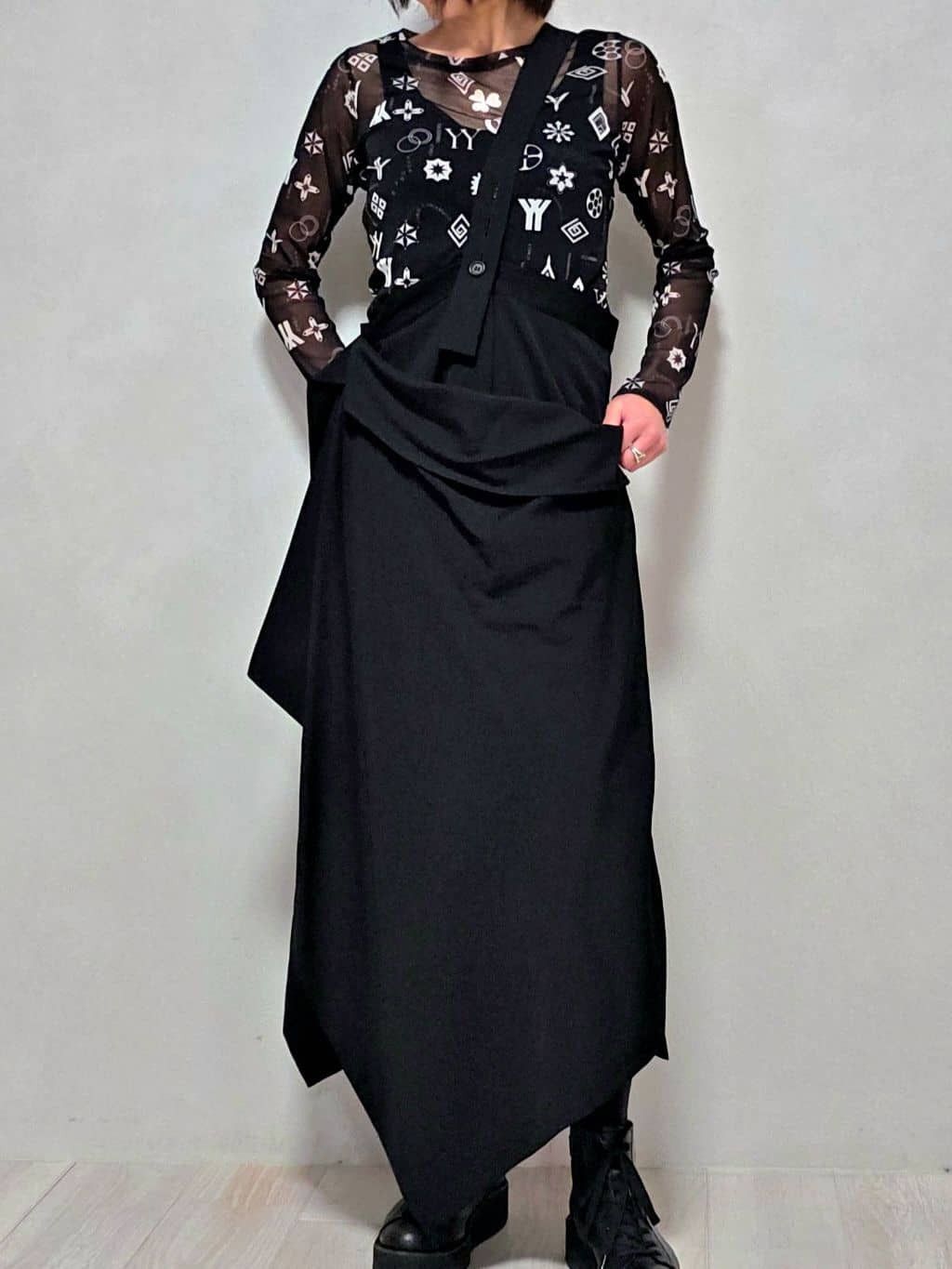 Yohji Yamamoto Yohji Yamamoto - WOOL 2WAY SUSPENDER SKIRT Size 24" / US 00 / IT 34 - 11 Thumbnail