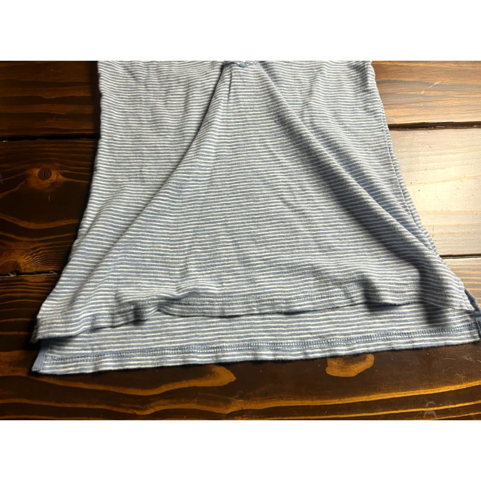 Chaps Chaps Shirt Women's Size Small Striped Lace Up Blue White Multicolor Casual Short Sleeve T-Shirt Regular Womens - Chaps Size S / US 4 / IT 40 - 4 Thumbnail
