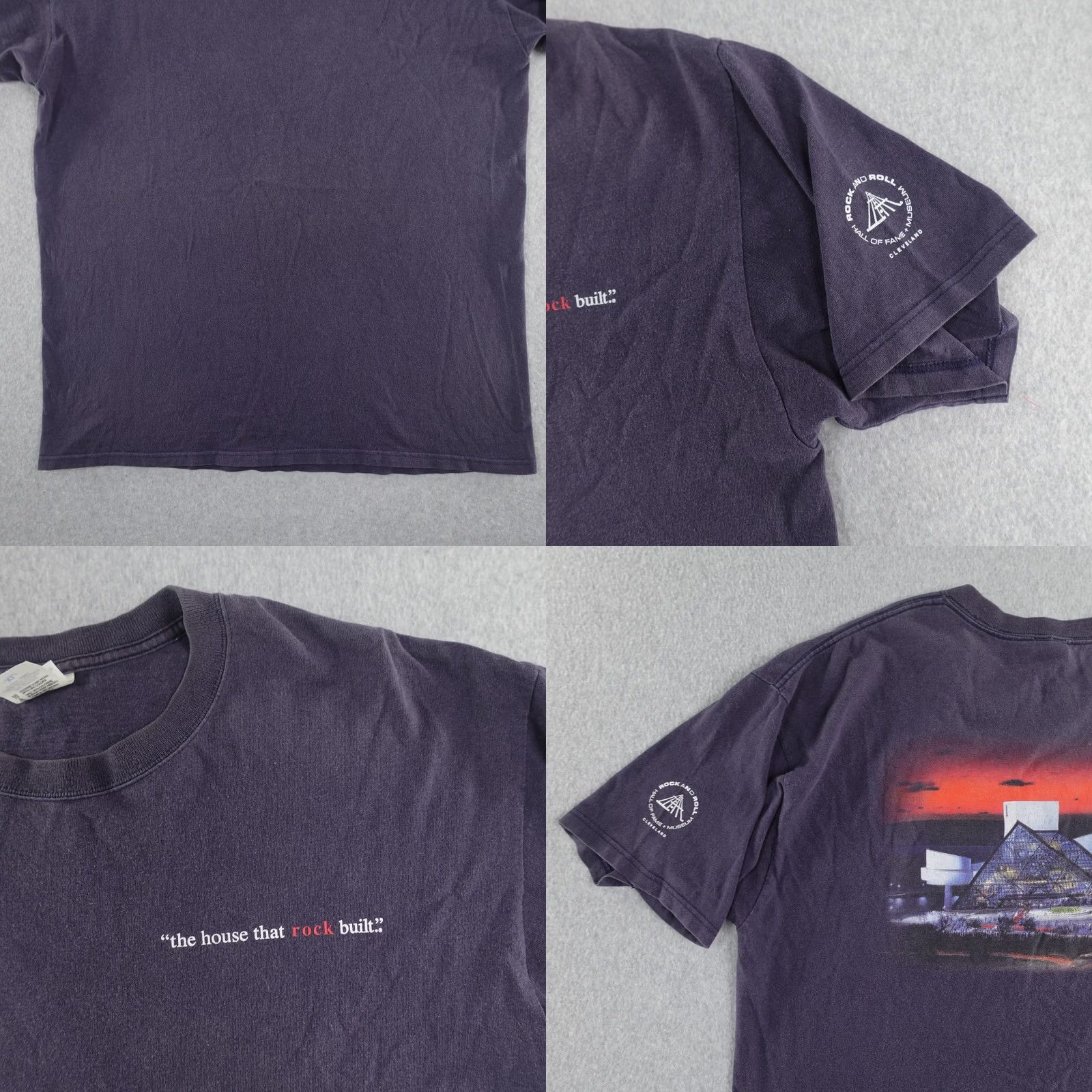 Anvil VINTAGE Nike Rock T-Shirt Mens XL Blue 23X30 Rock Hall of Fame Museum Tshirt Anvil Brand Logo Short Sleeve Crew Neck 100% Cotton Size US XL / EU 56 / 4 - 8 Thumbnail