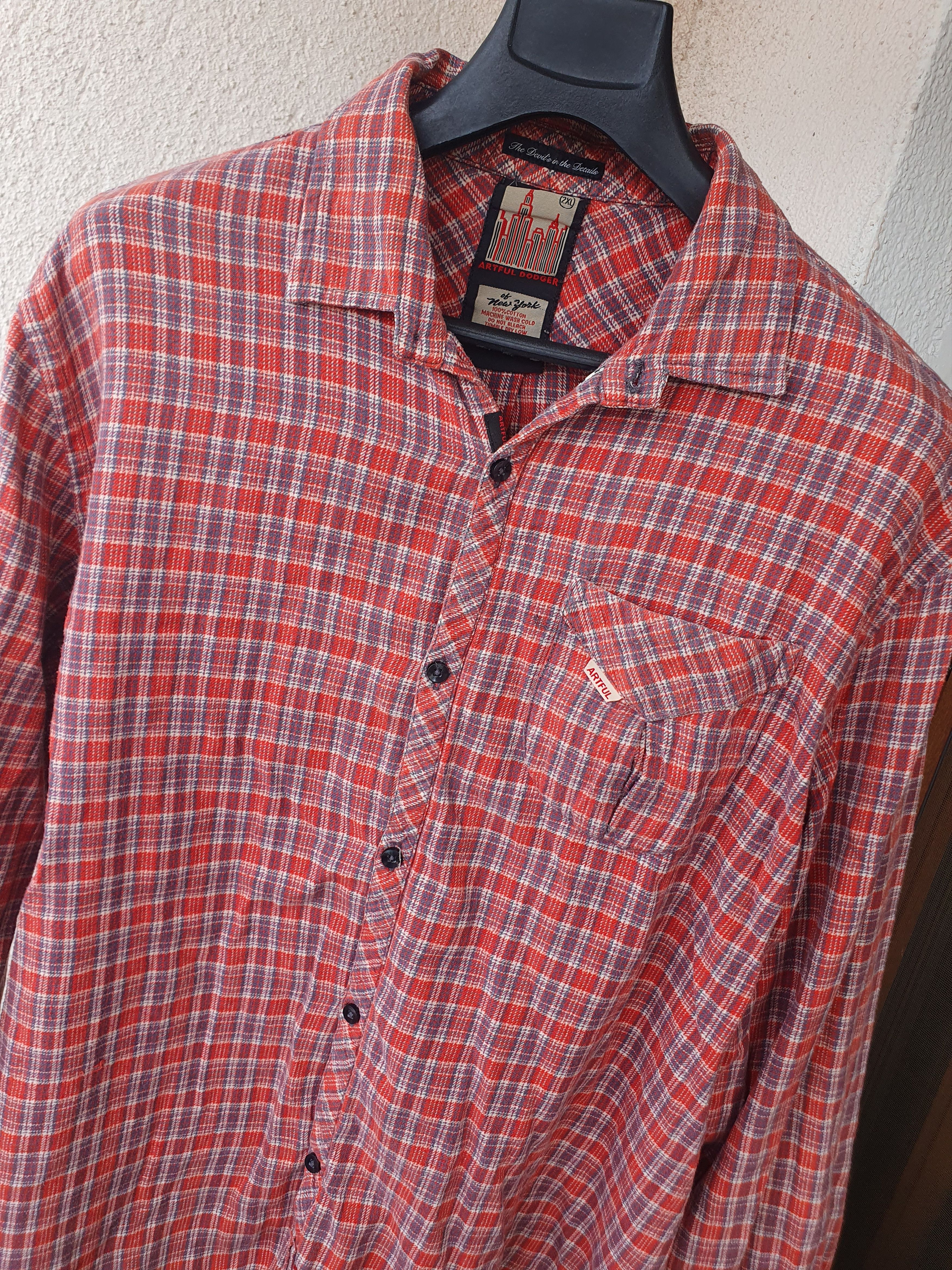 Artful Dodger Artful Dodger of New York Plaid Flannel Button Up shirt szXL Size US XL / EU 56 / 4 - 5 Thumbnail