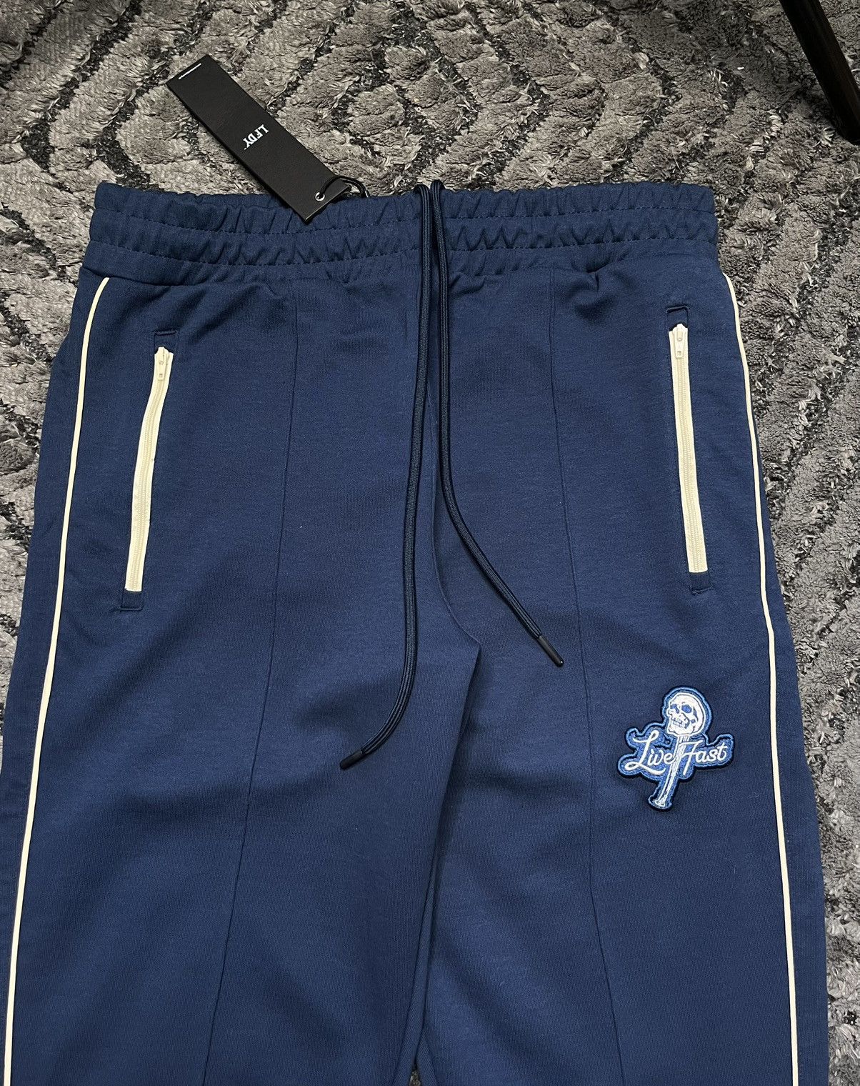 LFDY Vintage Navy New Sweatpants Pants Drip LFDY Size US 30 / EU 46 - 2 Thumbnail