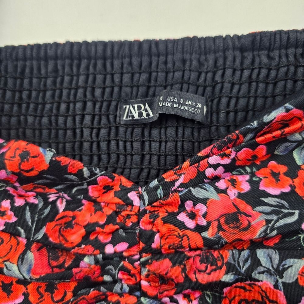 Zara Zara -1807 Long Sleeve Floral Puff Sleeve Sweetheart Crop To Size S / US 4 / IT 40 - 2 Thumbnail