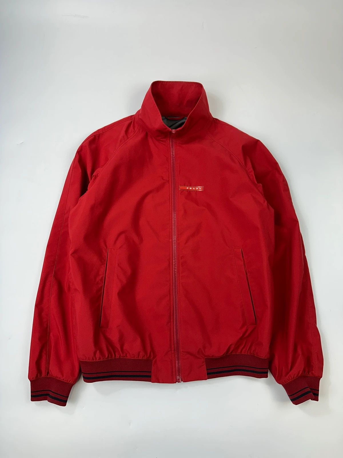 Prada Prada Sport FW2014 Red Nylon Light Bomber Waterproof Jacket Size US XL / EU 56 / 4 - 1 Thumbnail