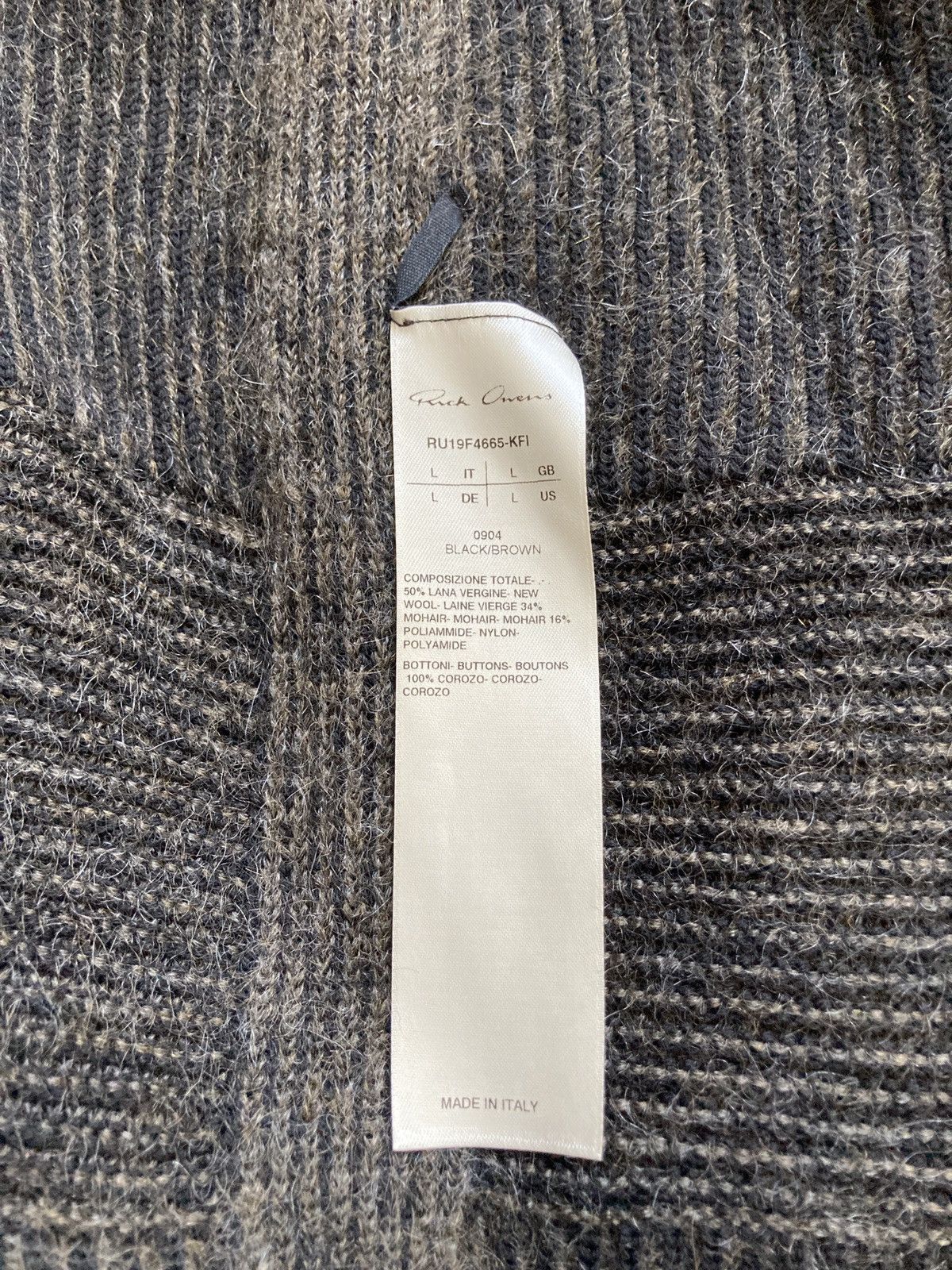 Rick Owens F/W 19 "LARRY" Hooded Mohair & Wool Knit Jacket Rick Owens L Size US L / EU 52-54 / 3 - 19 Thumbnail