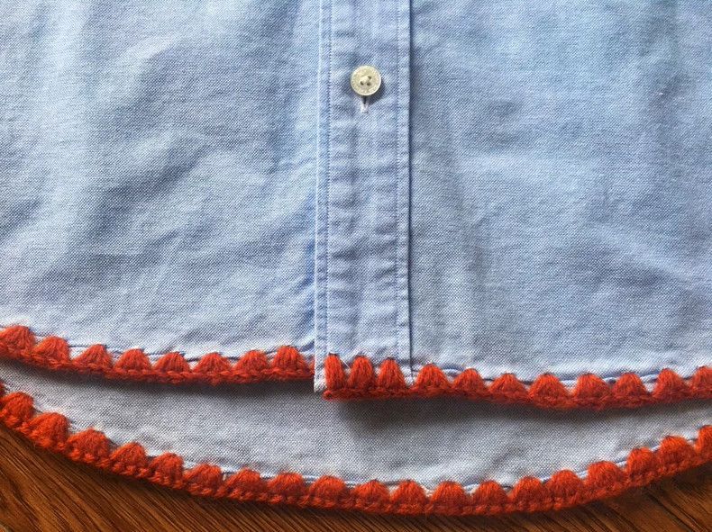 Visvim VisvimUnique Blue Woven Shirt with Contrast Design-2504 Size US S / EU 44-46 / 1 - 2 Thumbnail