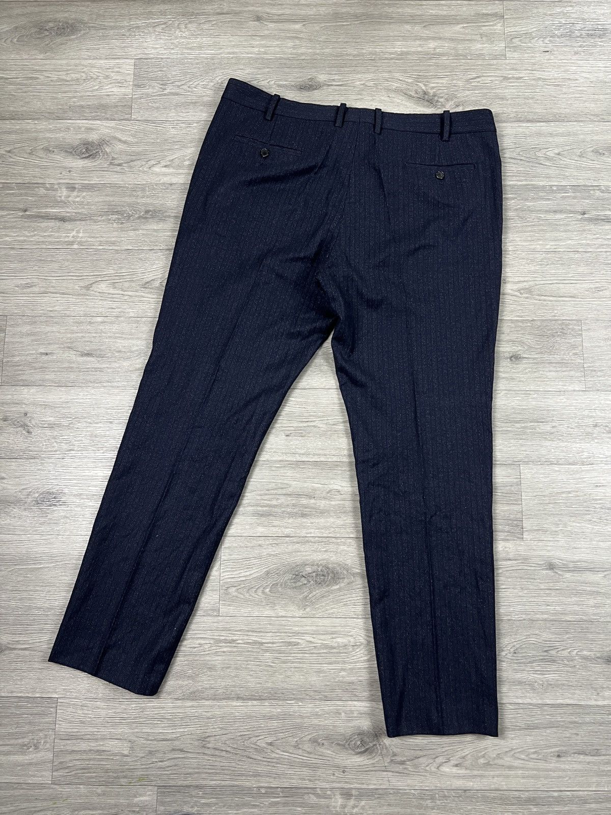 Neil Barrett Neil Barrett Navy and White Wool Pinstripe Suit Mens Size 56 Size 46R - 21 Thumbnail
