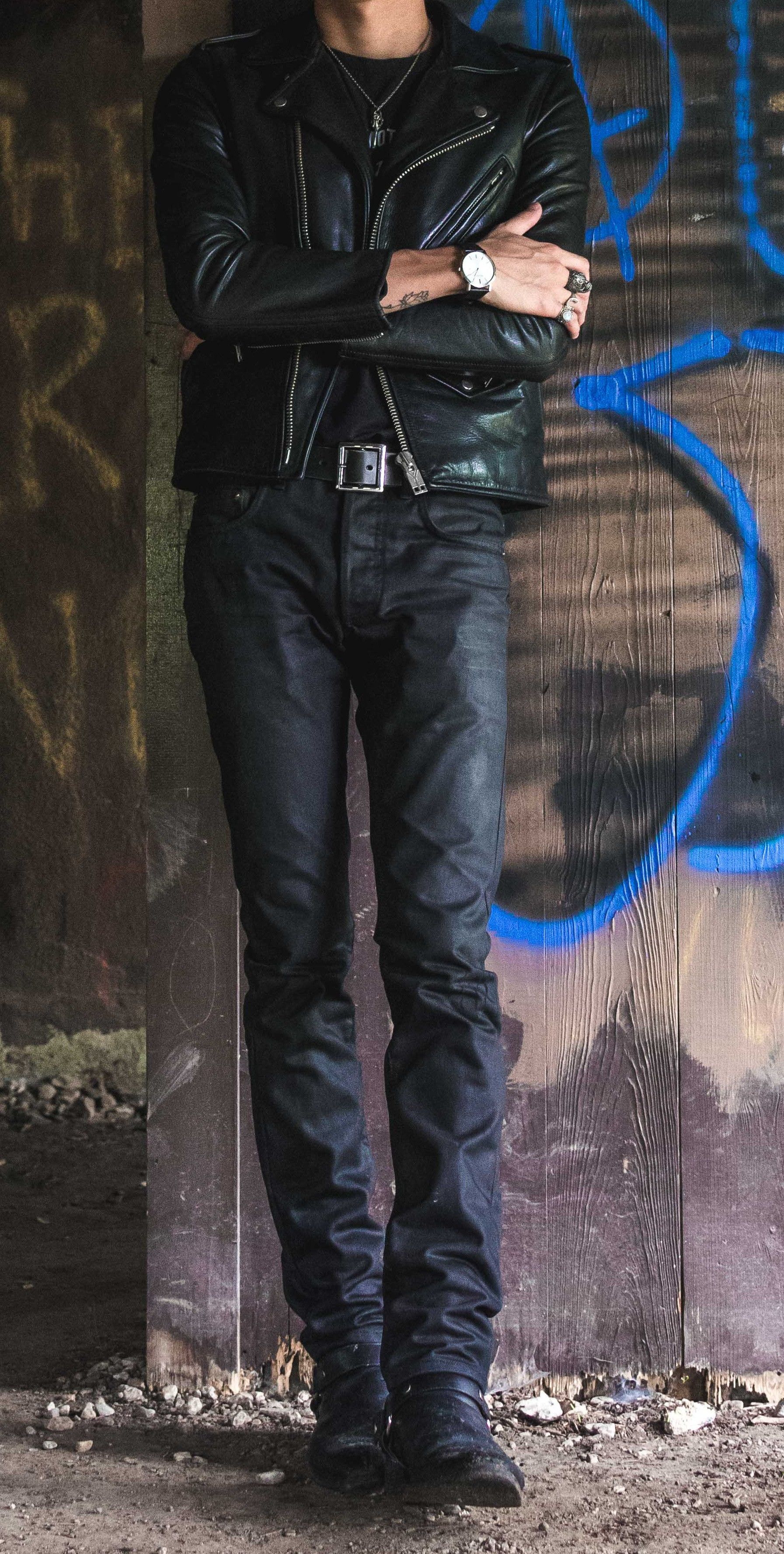 Blackmeans *Final Drop* Black Leather Double Rider Size US XS / EU 42 / 0 - 7 Thumbnail