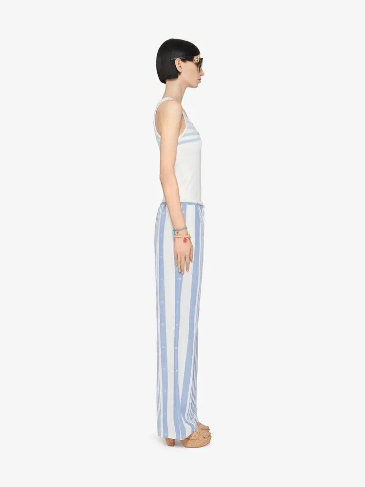 Givenchy o1srvl11e0725 4G Rib Tank Top in White/Blue Size M / US 6-8 / IT 42-44 - 3 Thumbnail